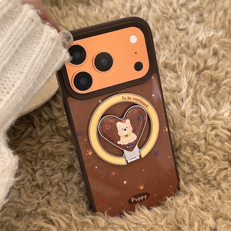 《03081》巧克力狗狗磁吸手機殼(含支架)