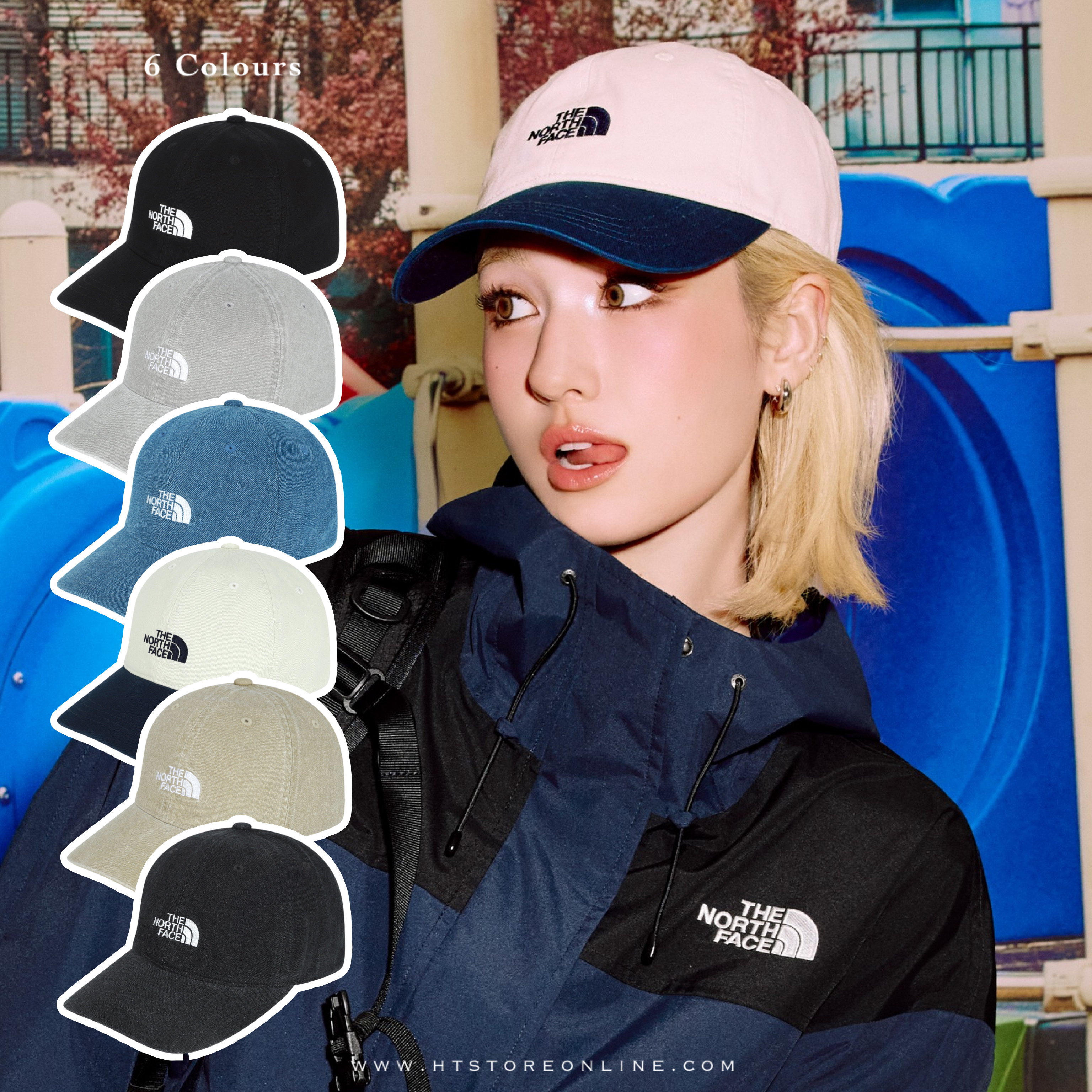 THE NORTH FACE LOGO BALL CAP DENIM ( 6 Colours )