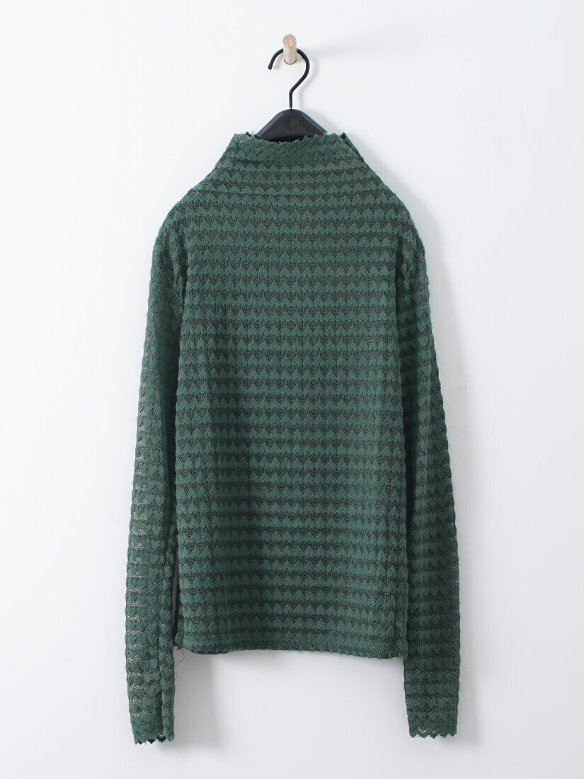 愛心蕾絲高領內搭上衣(4色)