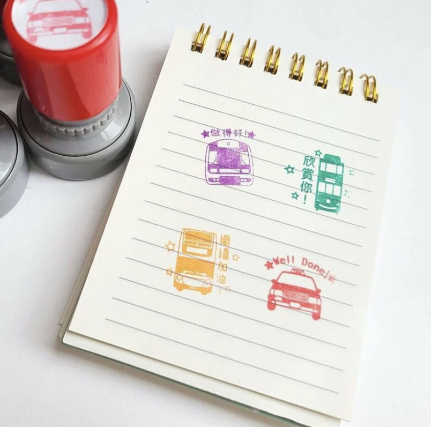 香港交通工具印章 一套四款