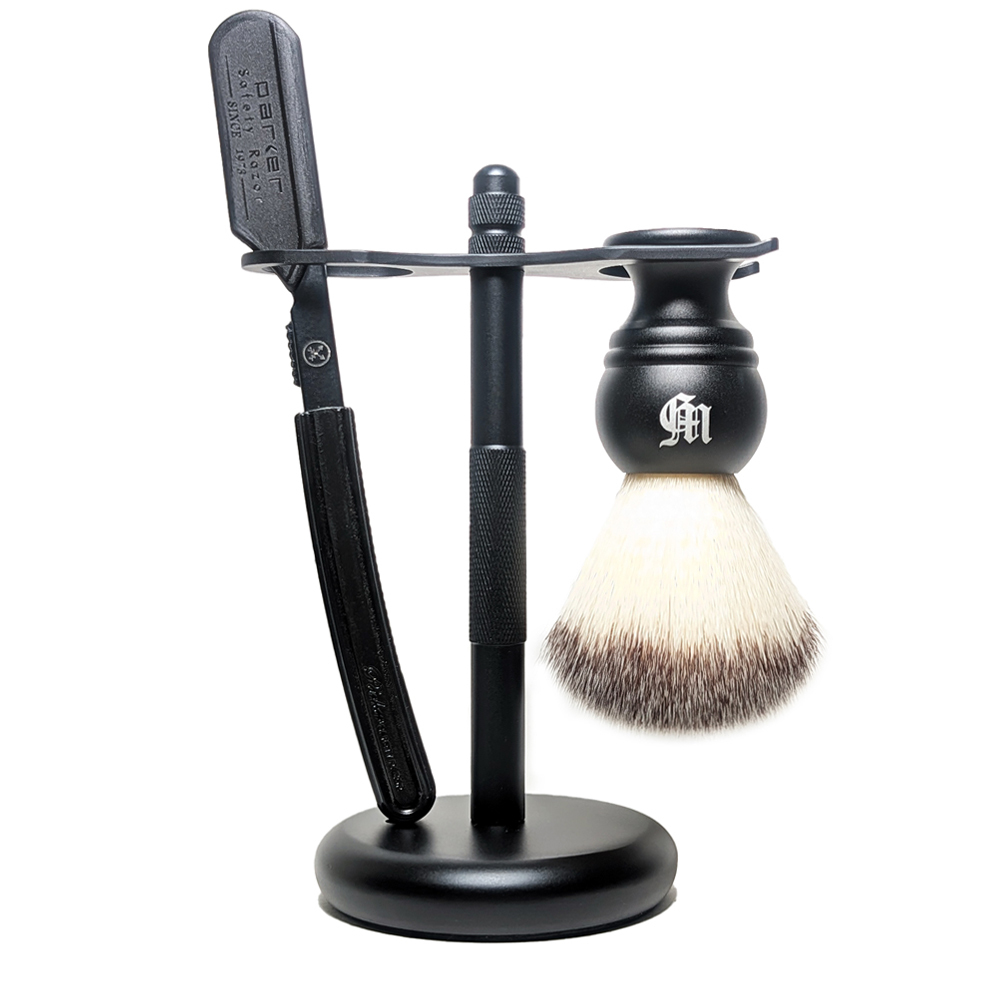 Parker - Director Professional Barber Razor Shaving Set（Straight Razor / Black）