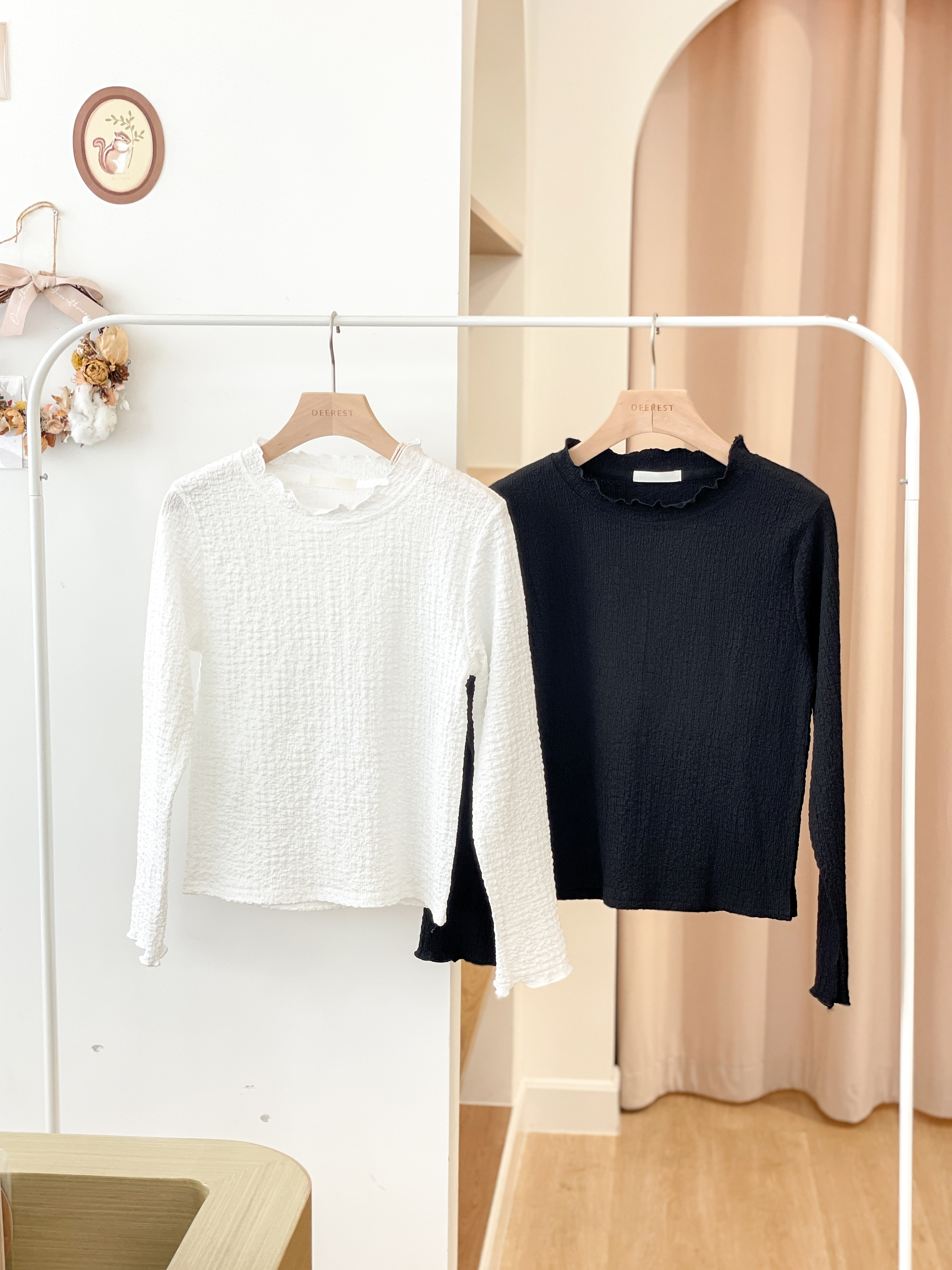 T1480 Denise Crinkle Crease Top