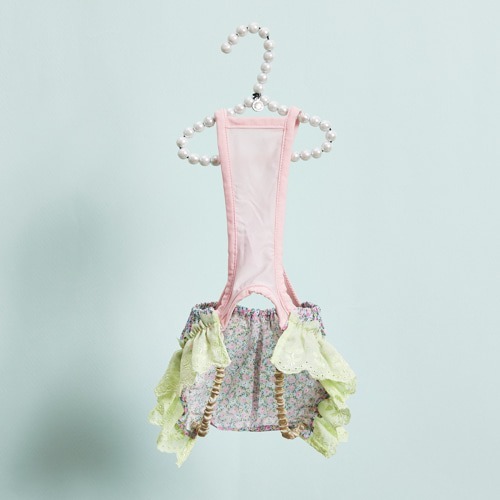 Louisdog 藝術小花吊帶褲