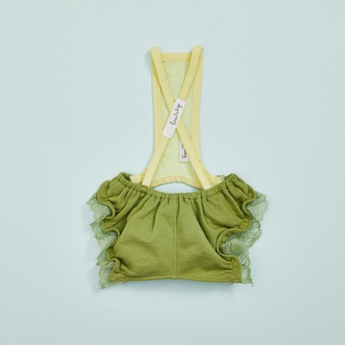 Louisdog 藝術綠意吊帶褲