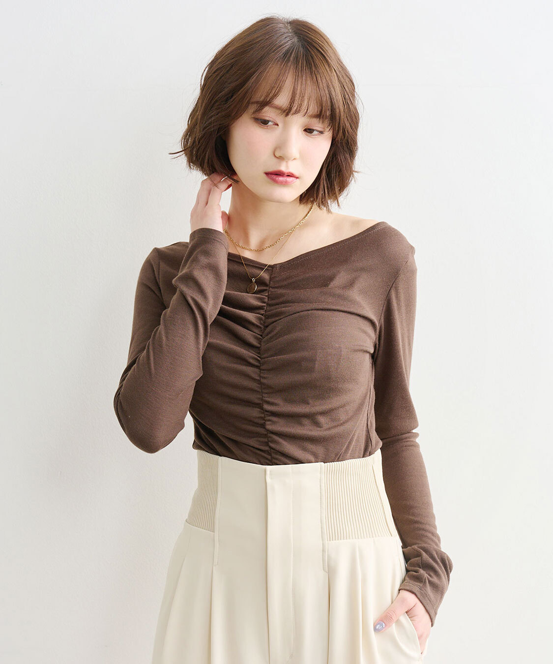 [預購]COCO DEAL 抓皺設計柔感上衣