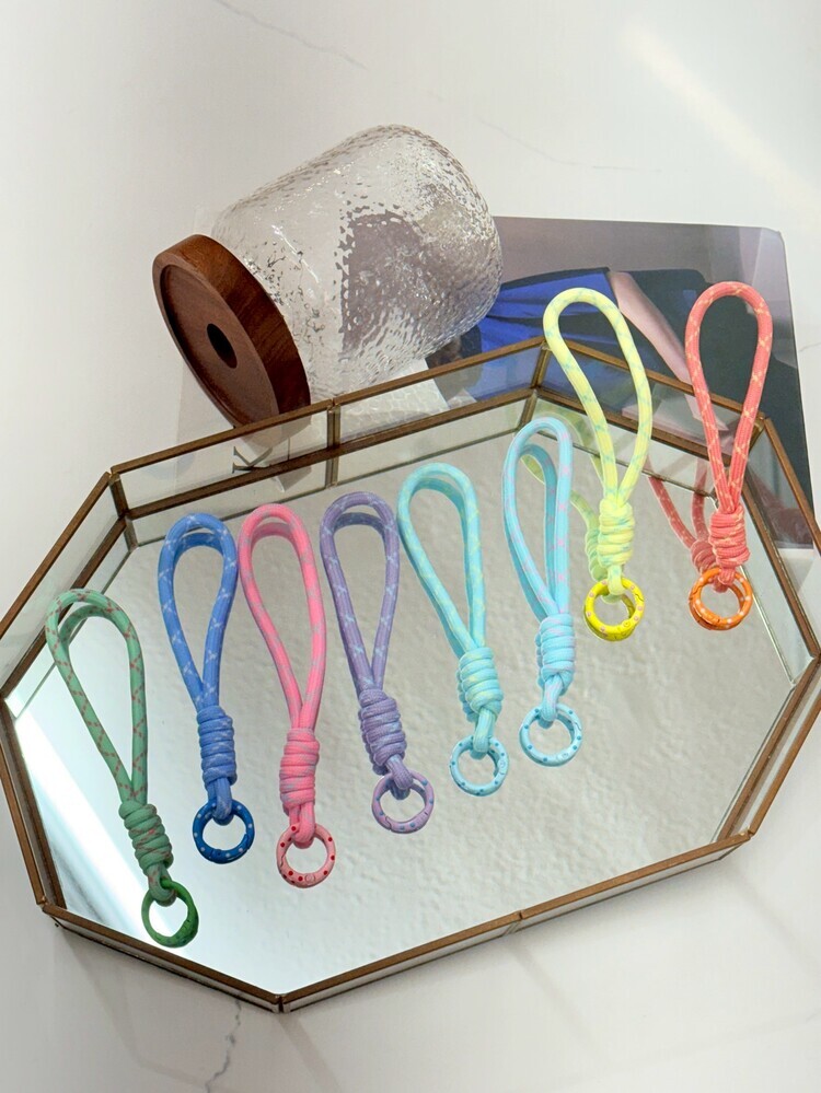 『5入組』繽紛混合繩子吊飾((顏色隨機))