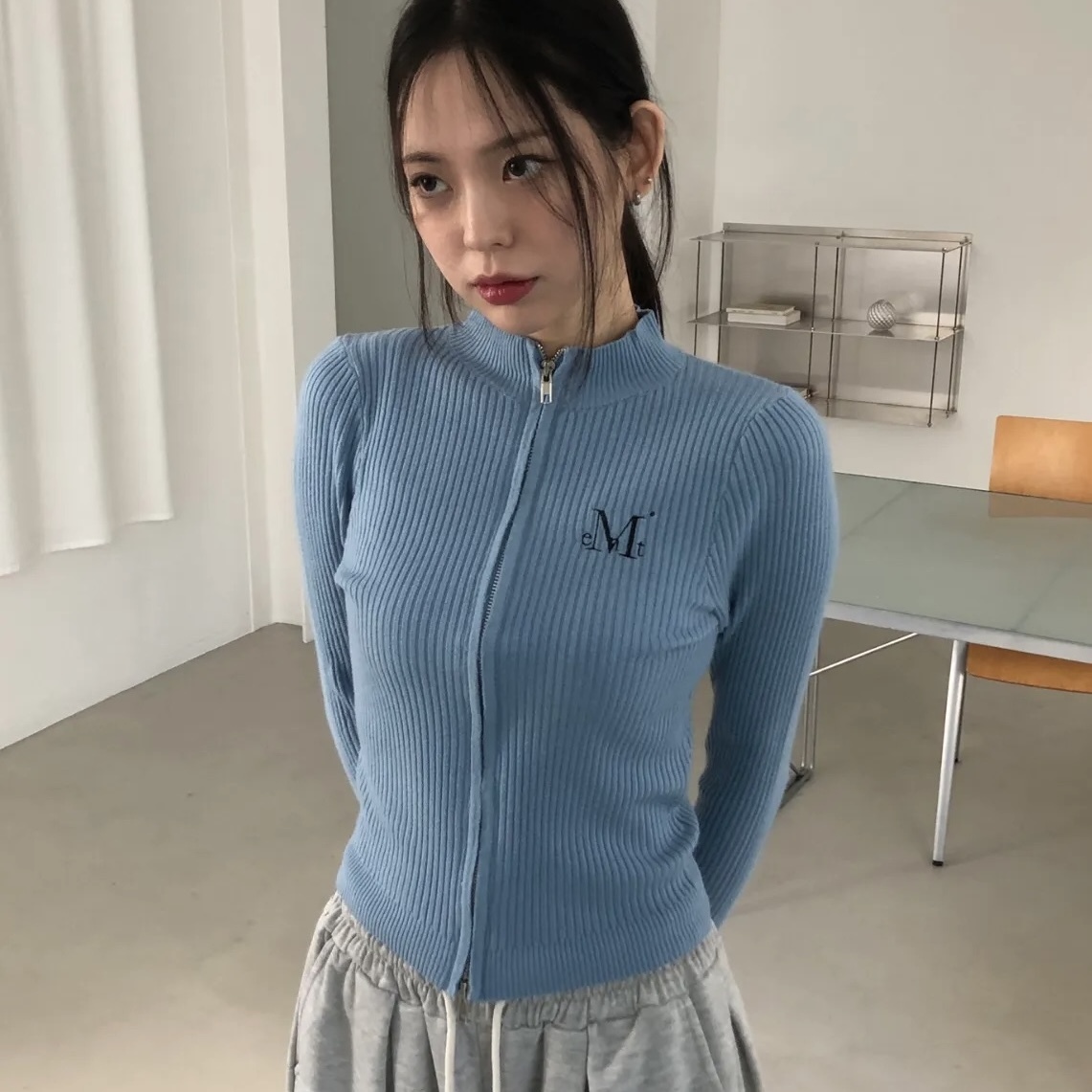 MUCENT 短版 針織 修身衫 上衣 韓國代購 七色