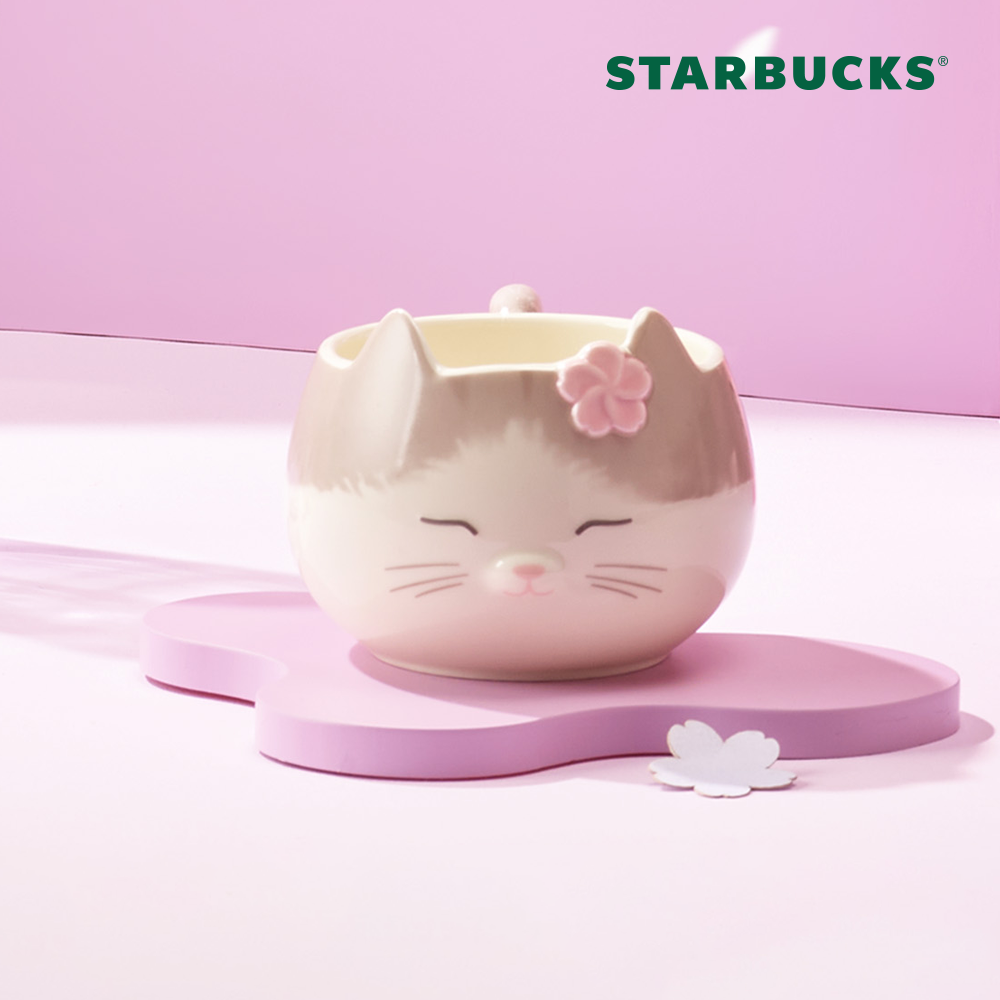 韓國代購 Starbucks Blooming Cat Mug 237ml