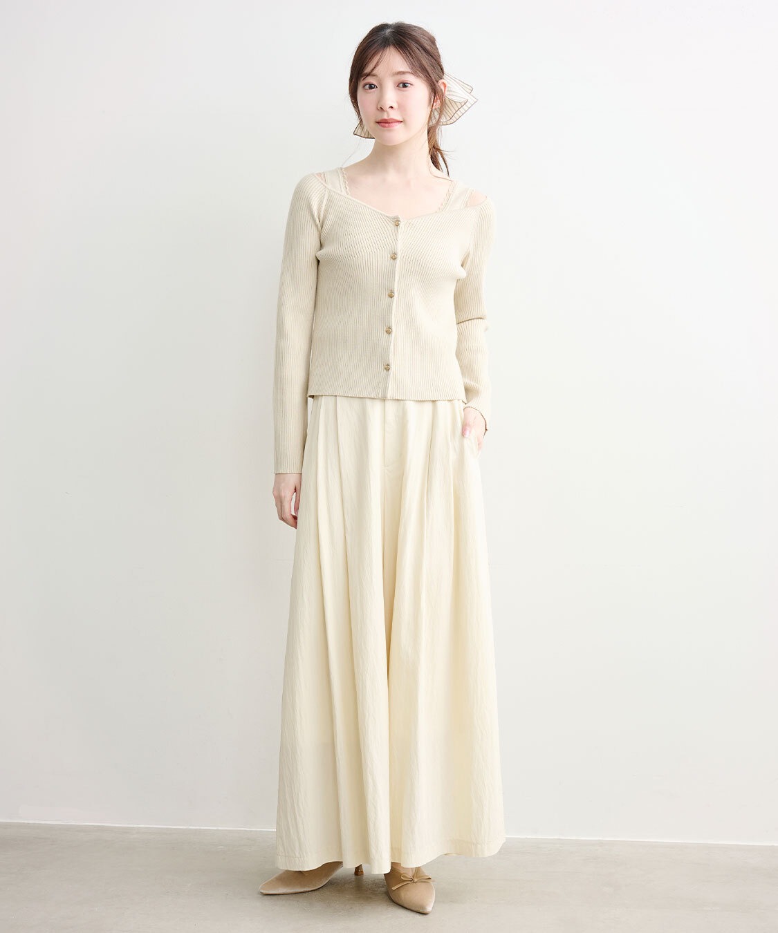 [預購]COCO DEAL 打褶寬版喇叭長褲