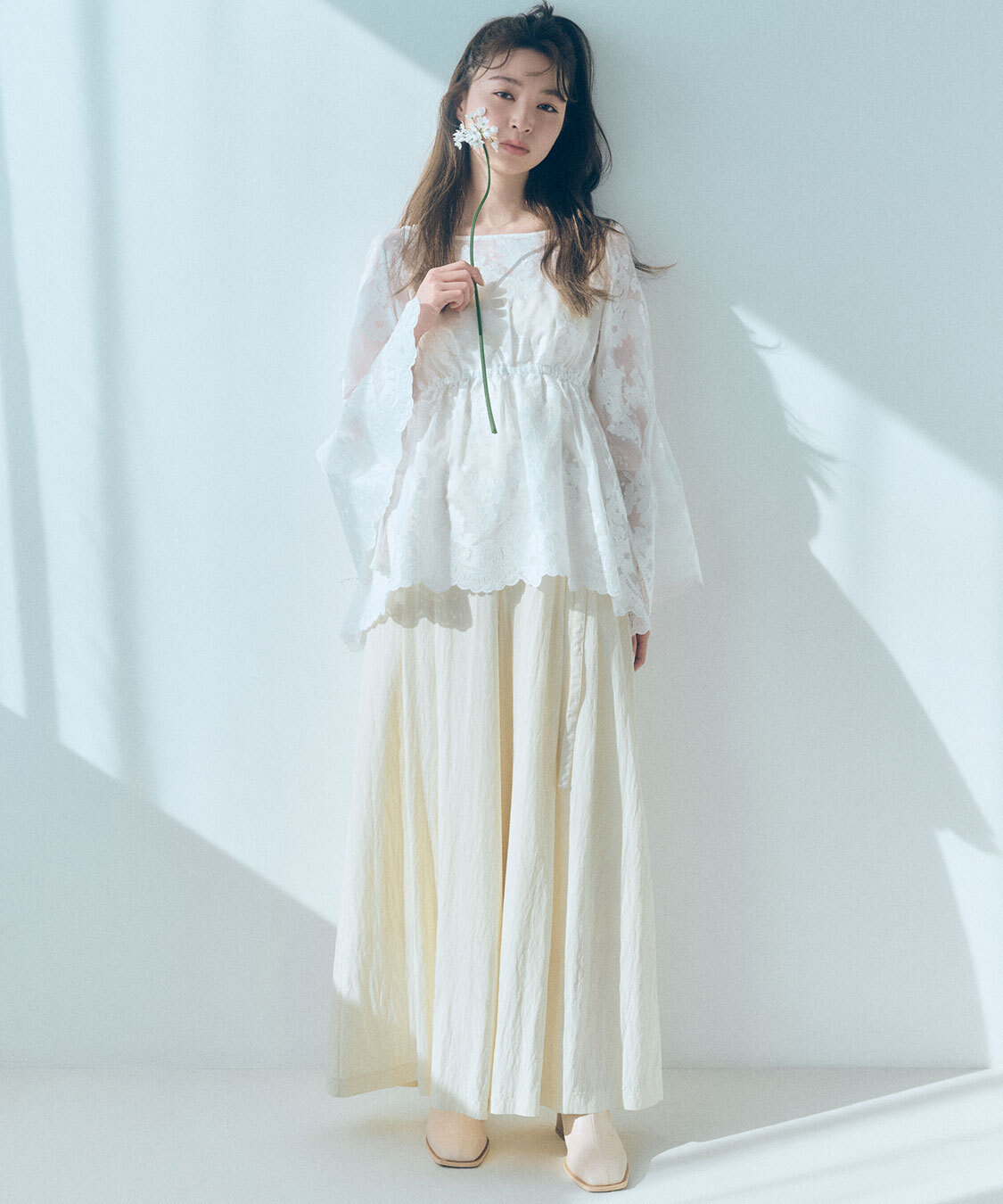 [預購]COCO DEAL 打褶寬版喇叭長褲