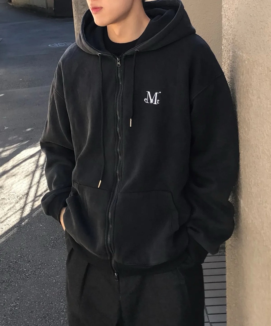 韓國限定🇰🇷 MUCENT DENVER 2-WAY PIGMENT HOOD ZIP-UP 水洗灰 炭黑 雙拉鏈 連帽外套 / 預購