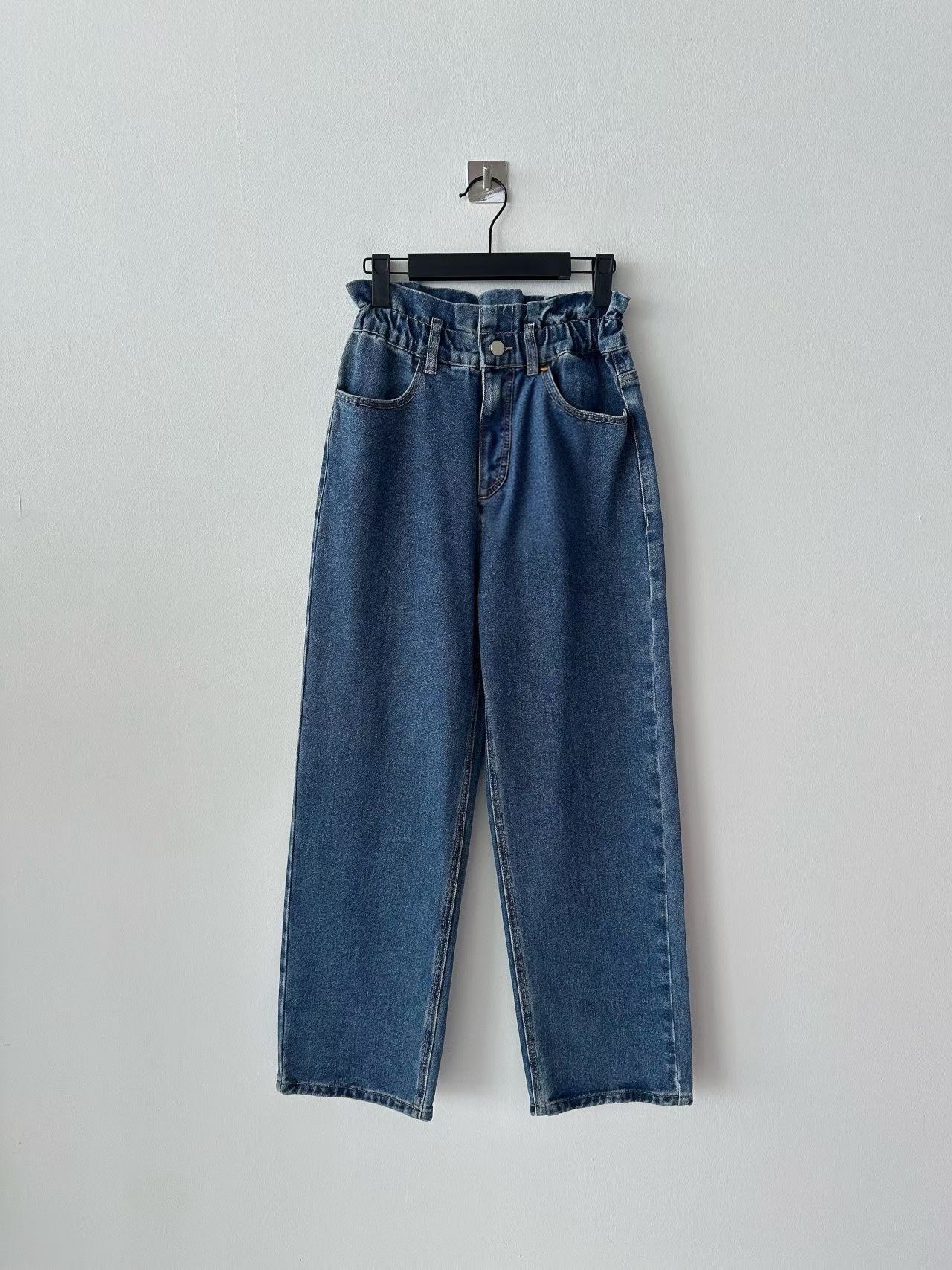 ML6003 束口牛仔直筒褲 (S/M/L)