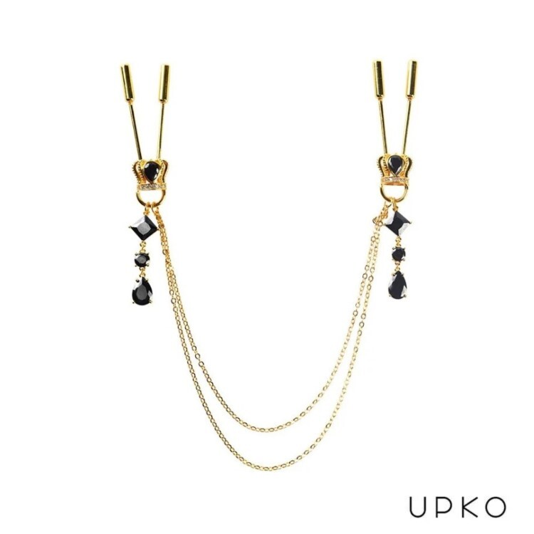 UPKO 皇冠吊墜鏈條乳夾 sm乳夾 sm乳鍊