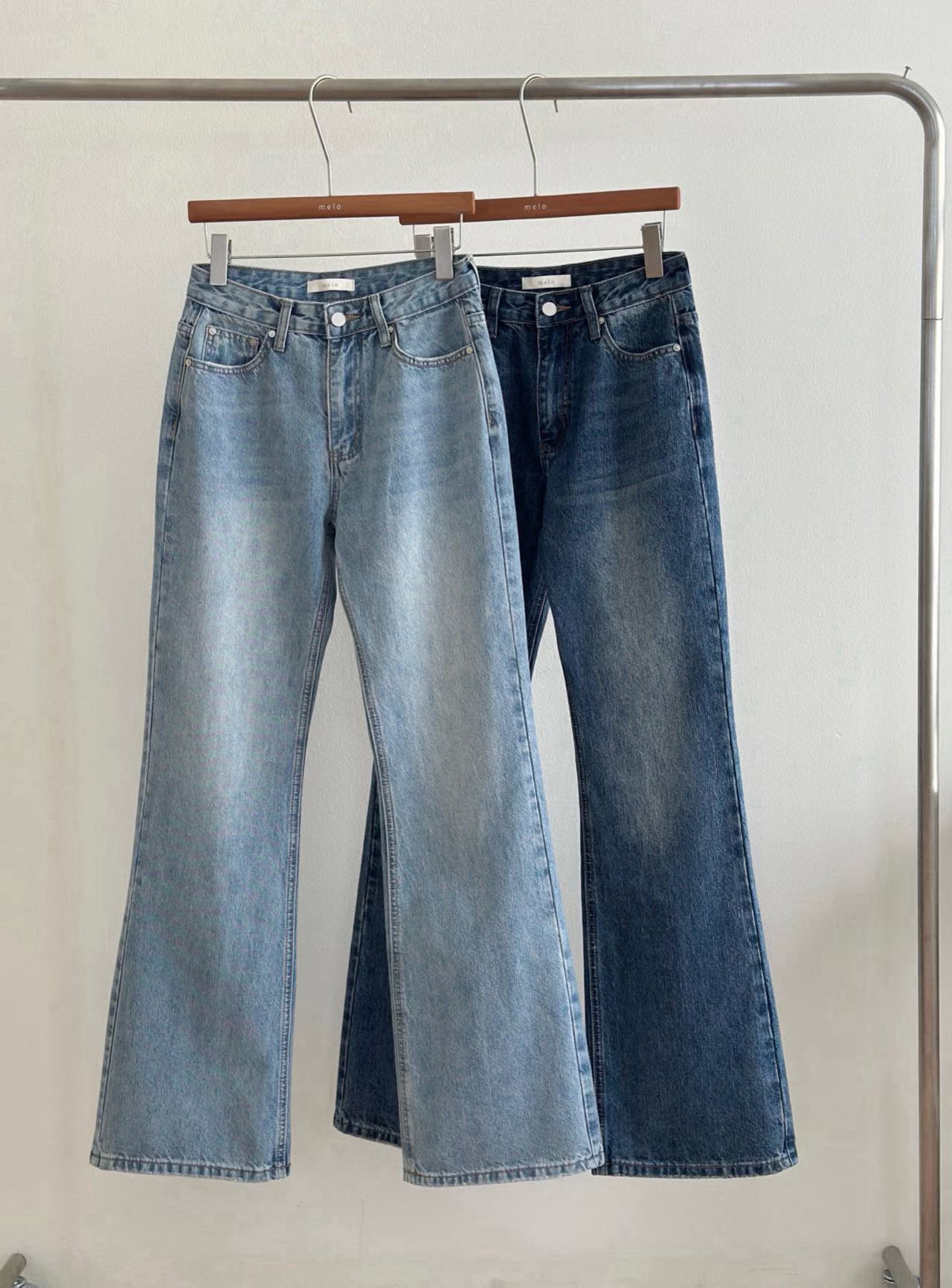 ML6004 顯瘦牛仔喇叭褲 (S/M/L)