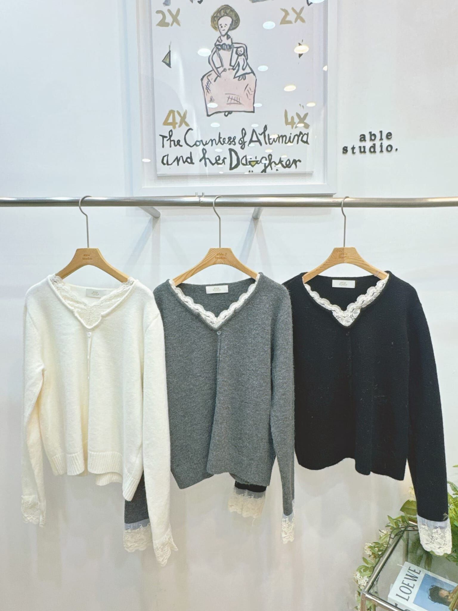 AS6007 蕾絲針織冷衫