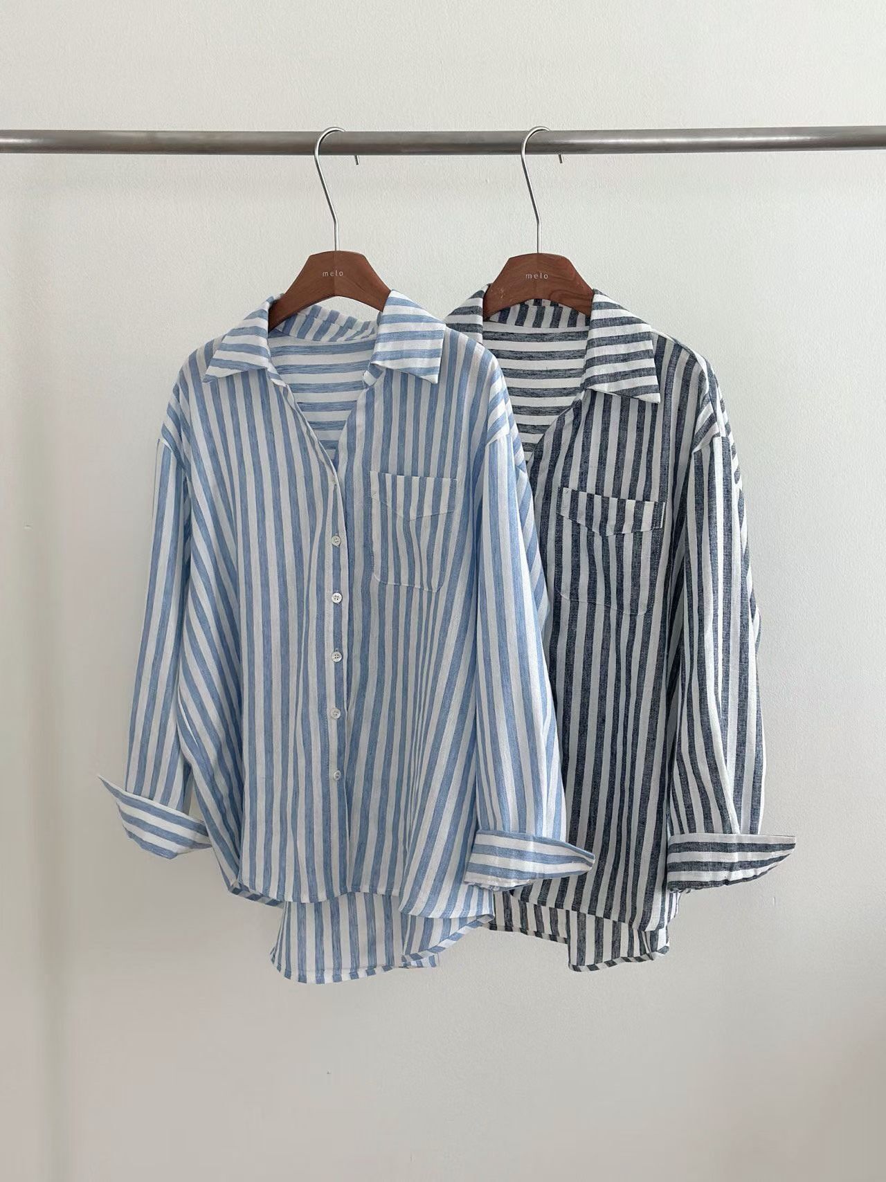 ML6013 混麻條紋恤衫