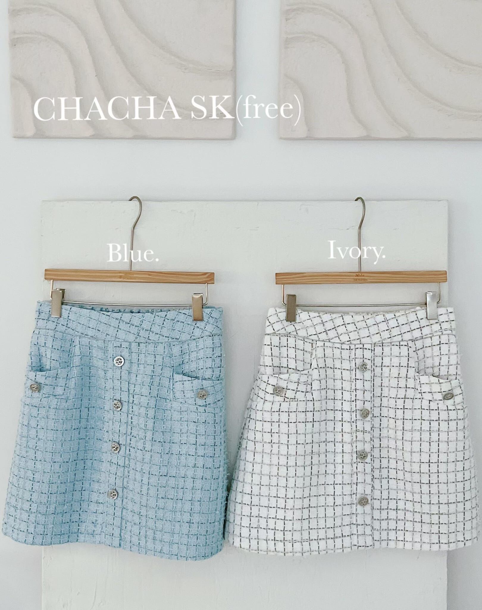 AS6018 A字千鳥格紋短裙