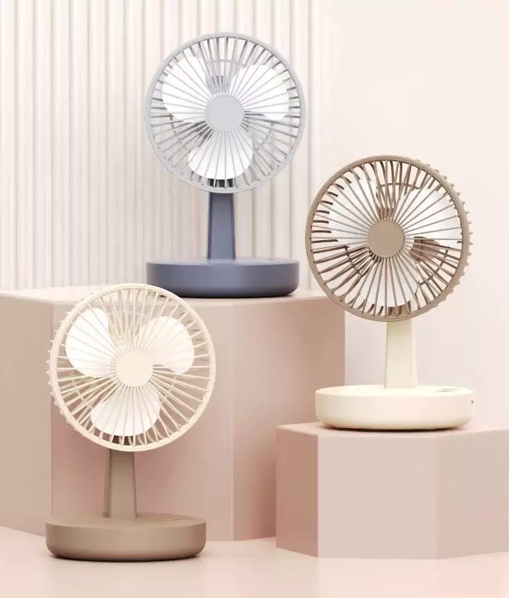 充电款 迷你桌面风扇 可以转