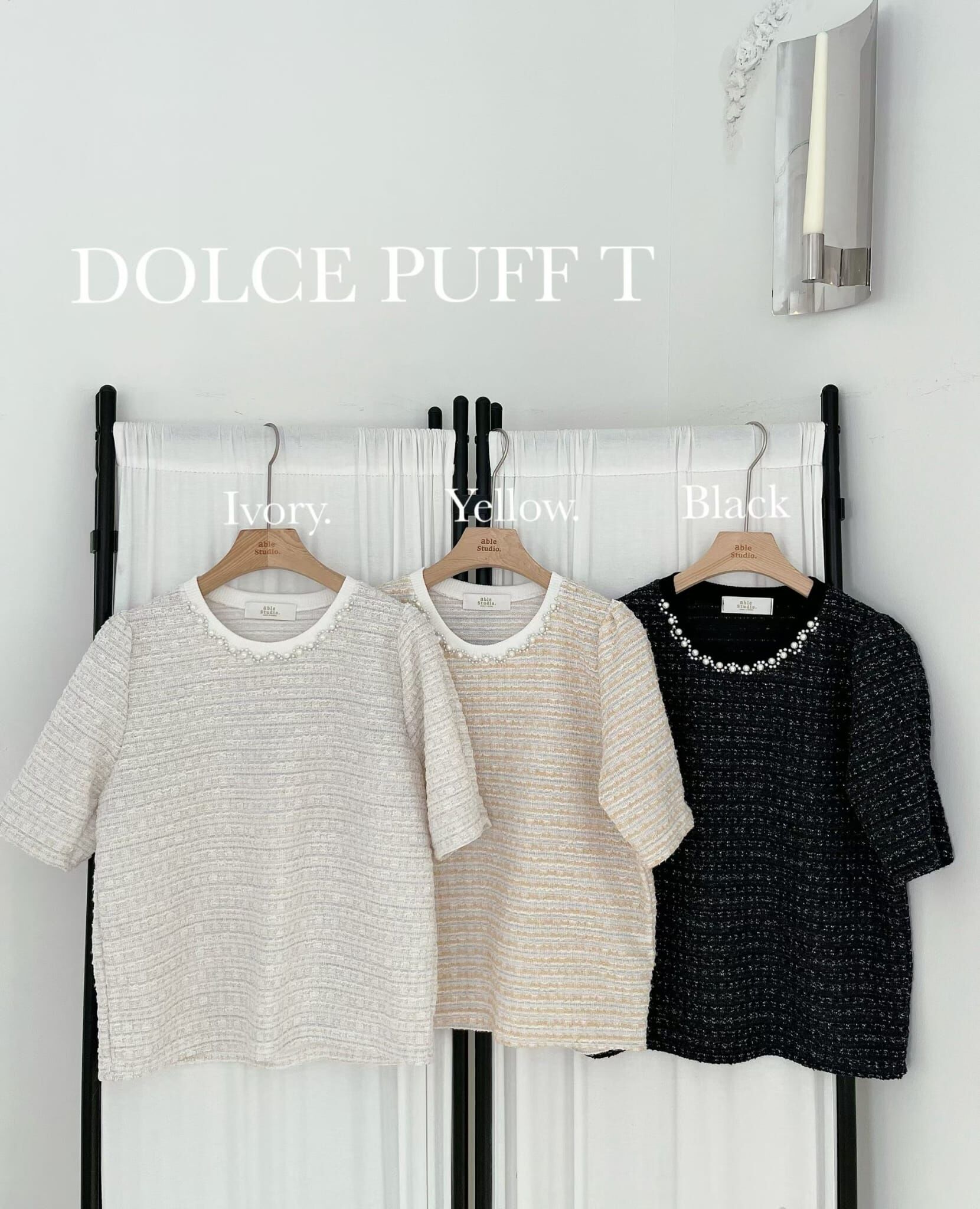 AS6022 小香風千鳥格花紋圓領上衣