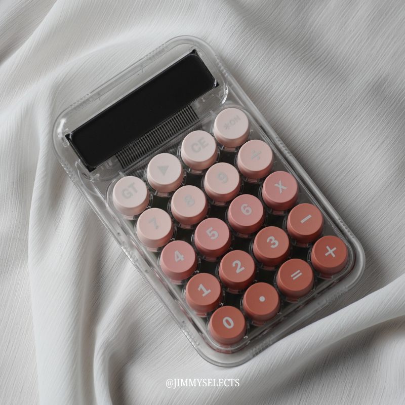 【現貨】Snow Peak 透明戶外風計算機｜極簡露營美學桌面計算器 圓形按鍵設計 粉色 / 綠色