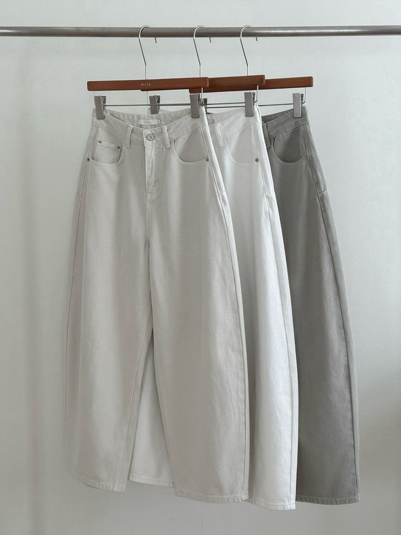 ML6041 淺色系繭型褲 (S/M/L)