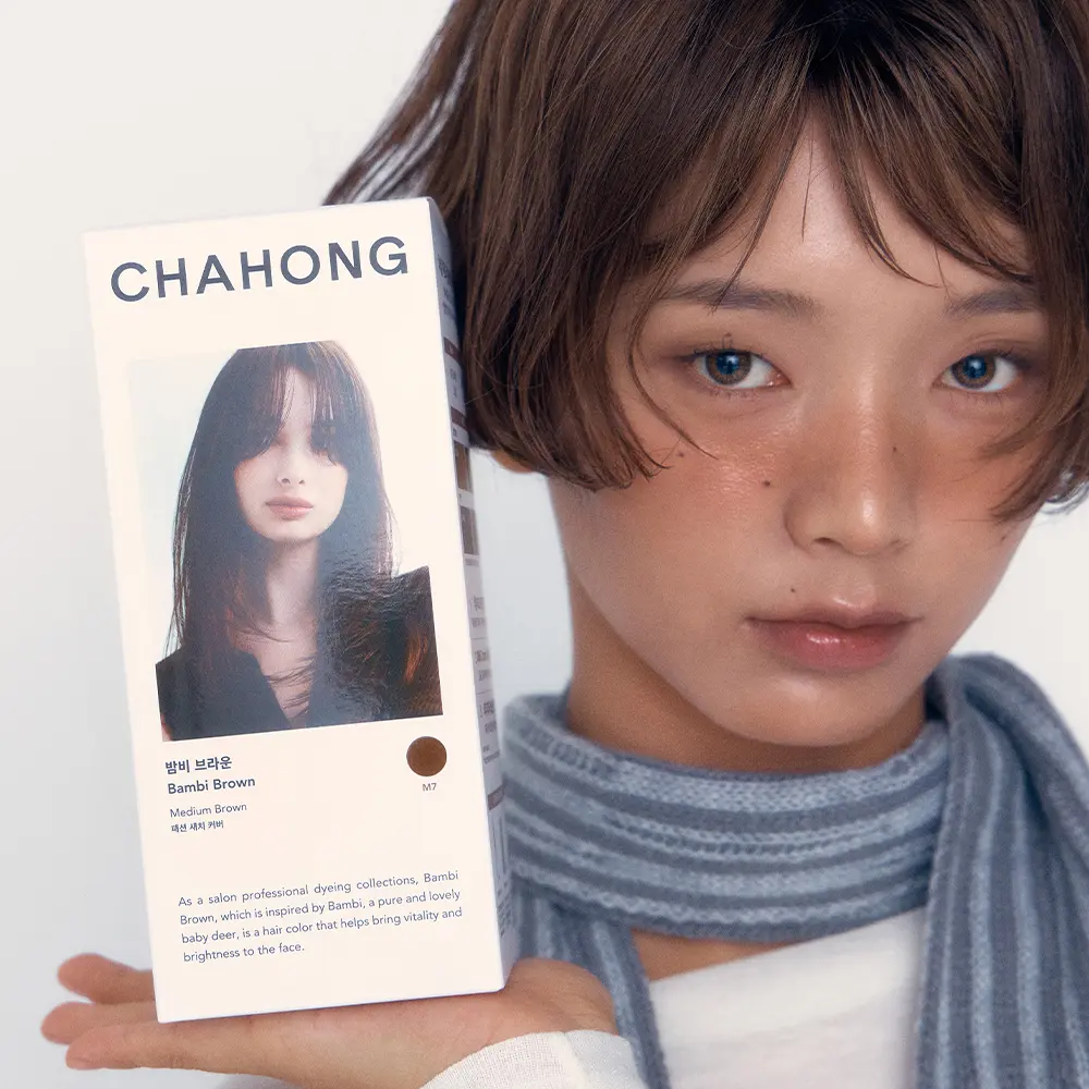 【暖調顯白】CHAHONG 植萃護髮染髮霜 - (Brilliant) Bambi Brown Medium