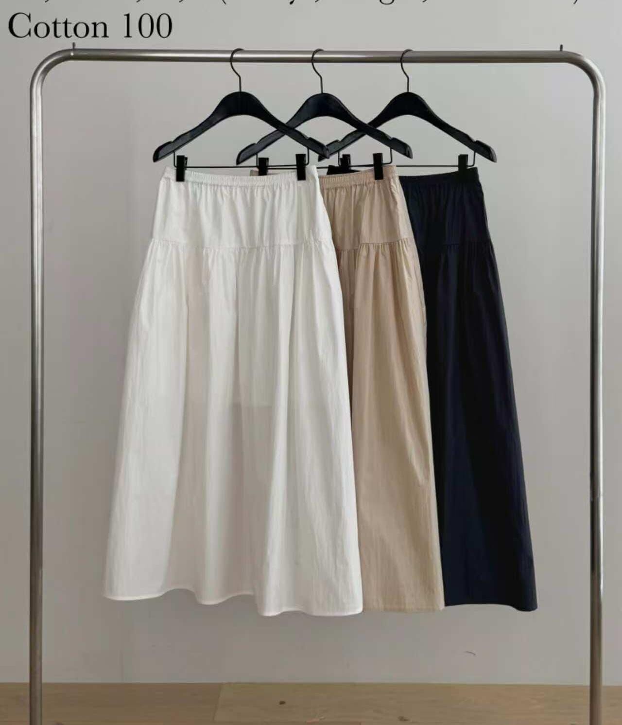 DR6007 壓褶長裙 (S/M/L)