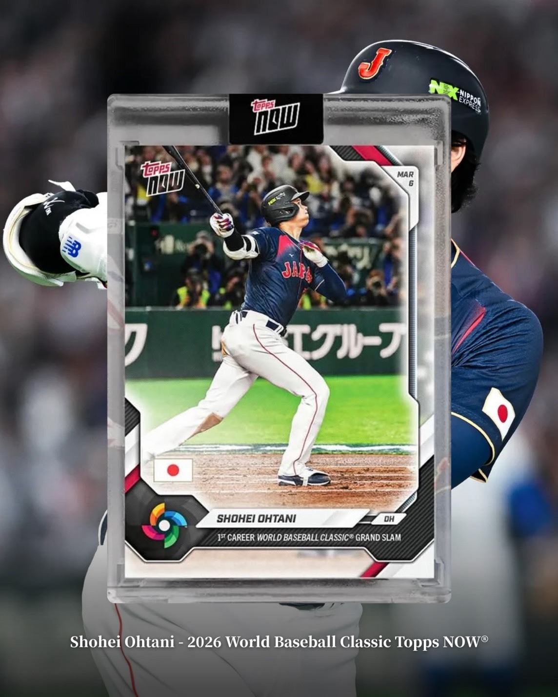 限時接單TOPPS NOW 球員卡大谷翔平2026 WBC 經典賽滿貫砲紀念卡！