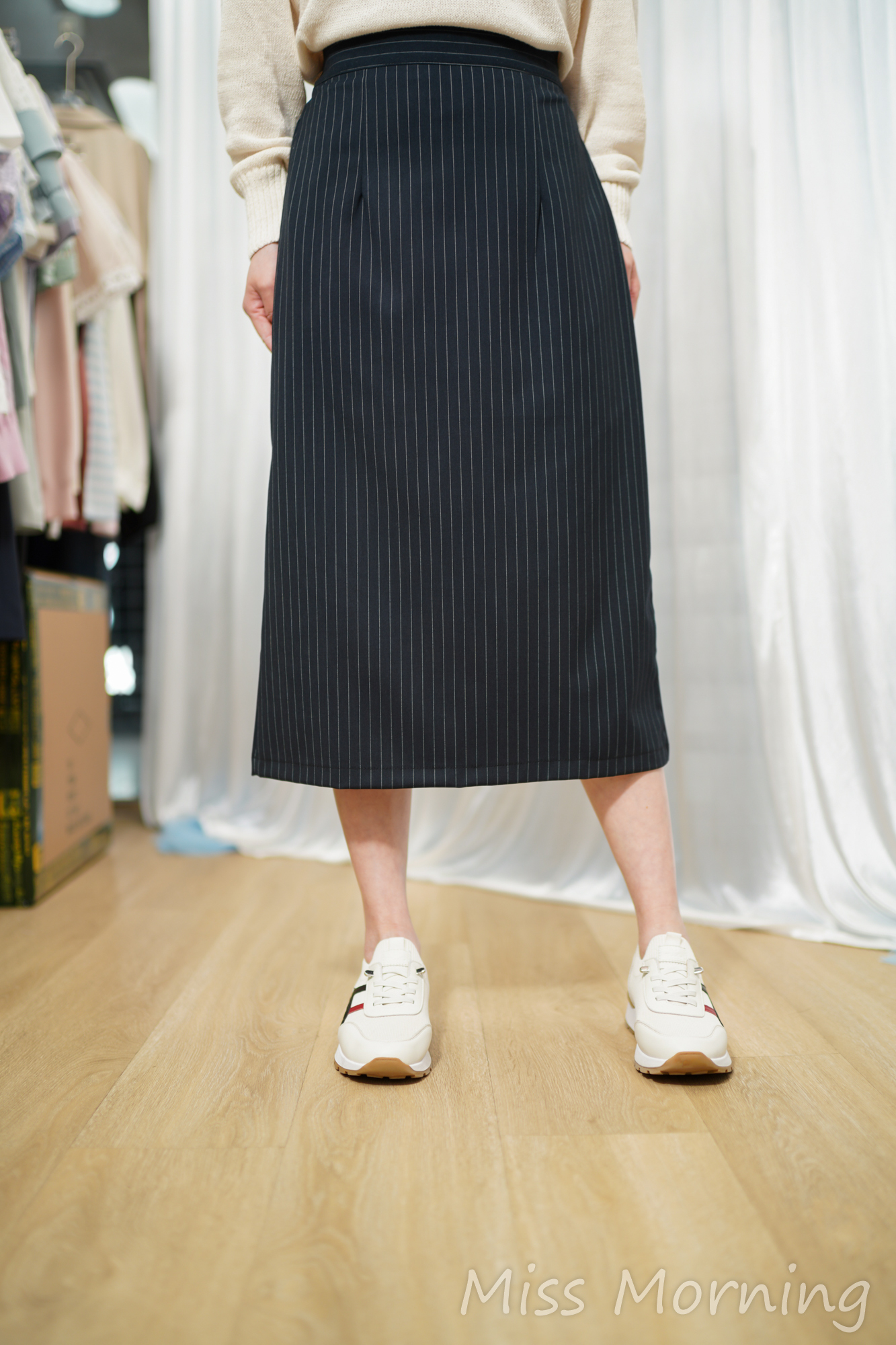 顯瘦修身直條裙(34106)