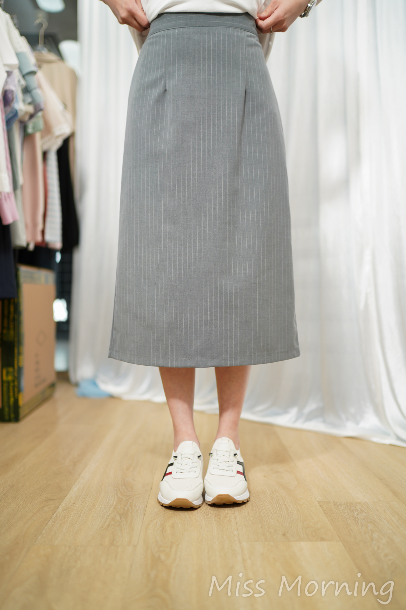 顯瘦修身直條裙(34106)