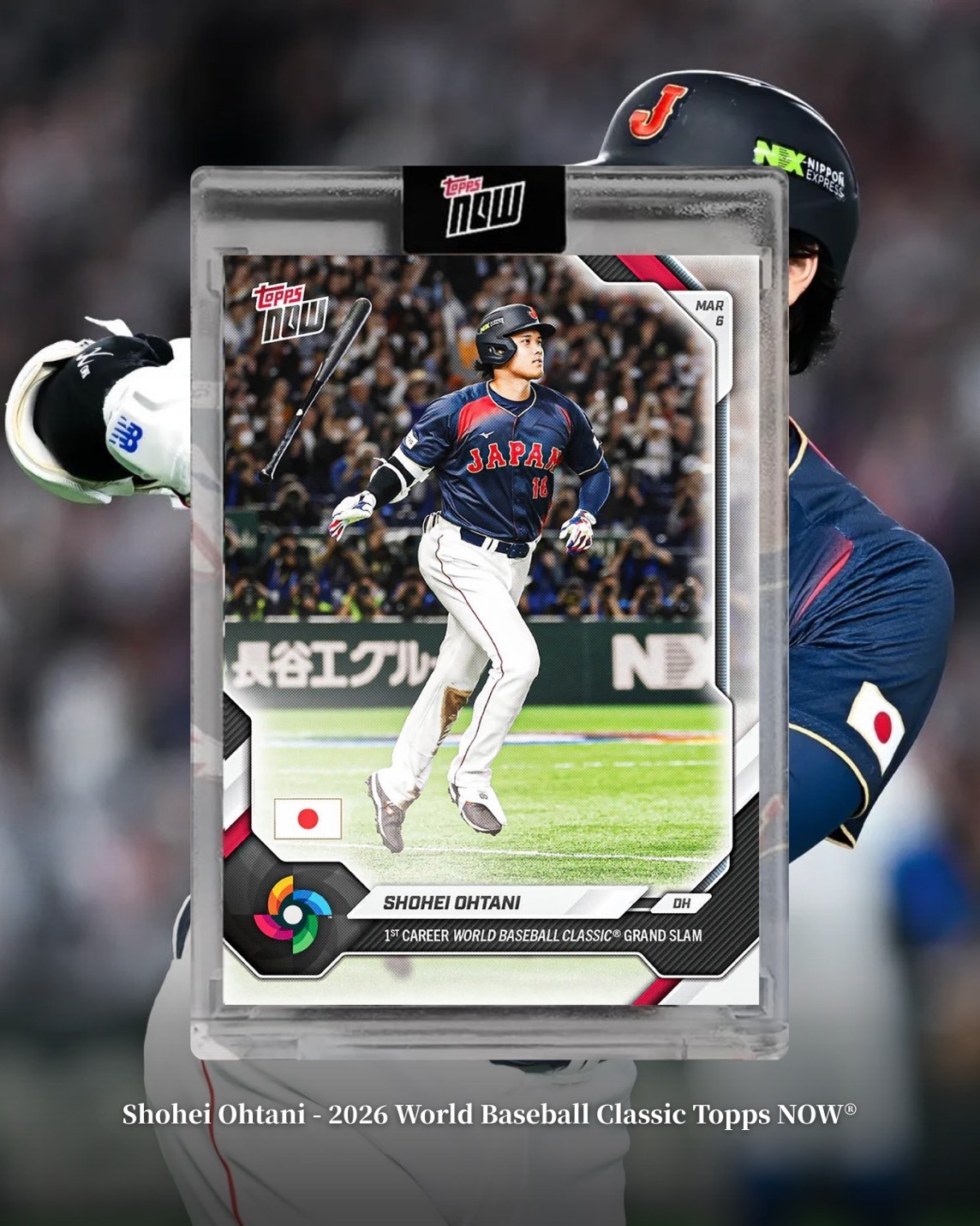 限時接單TOPPS NOW 球員卡大谷翔平2026 WBC 經典賽滿貫砲紀念卡！