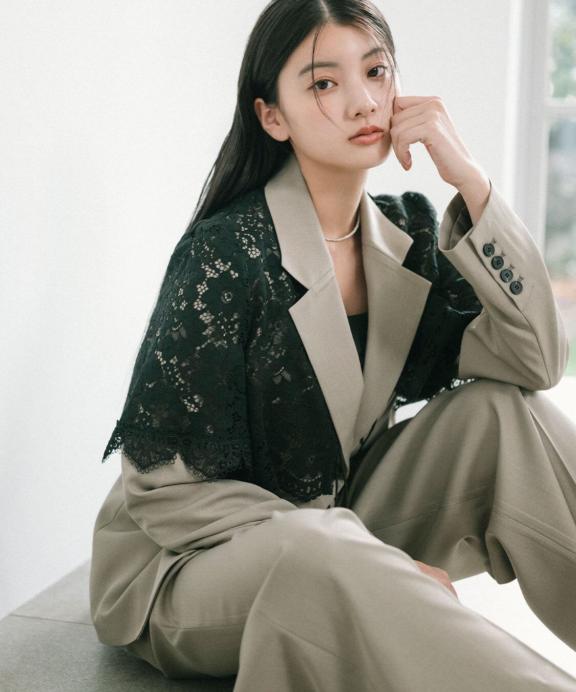 [預購]COCO DEAL 造型腰帶高腰寬版長褲