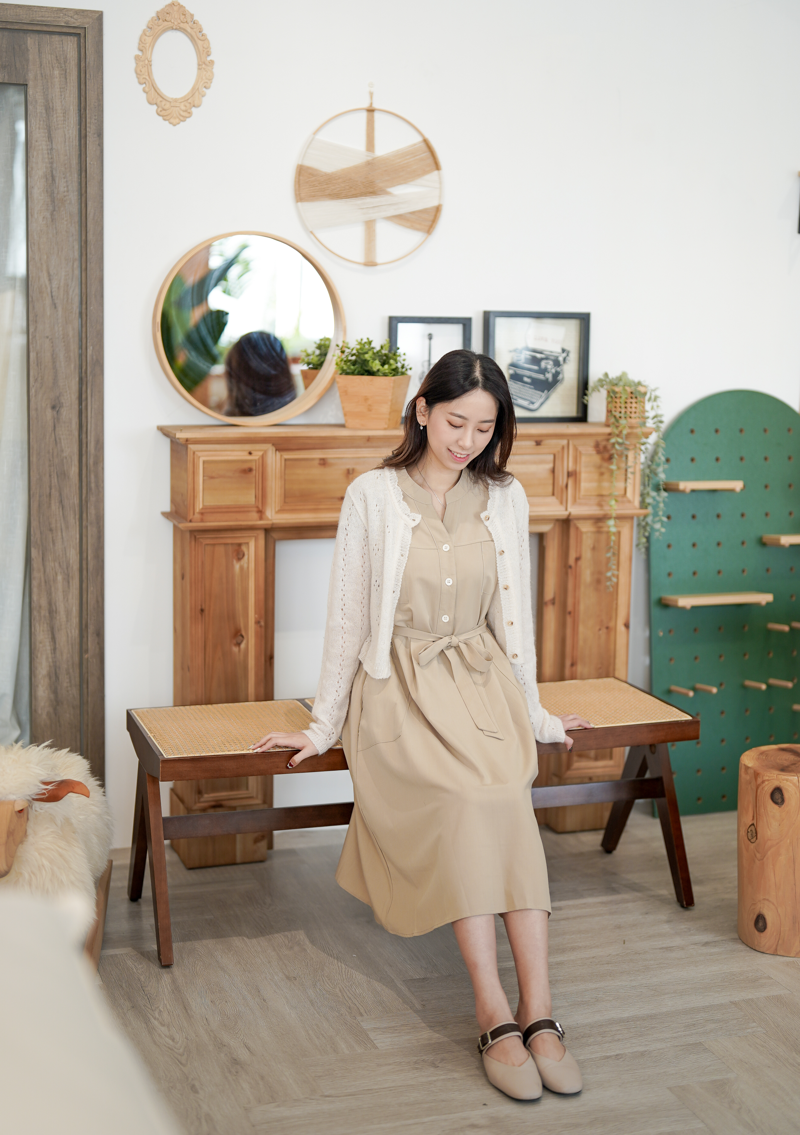 OP693 Safari Vintage Style Shirt Dress