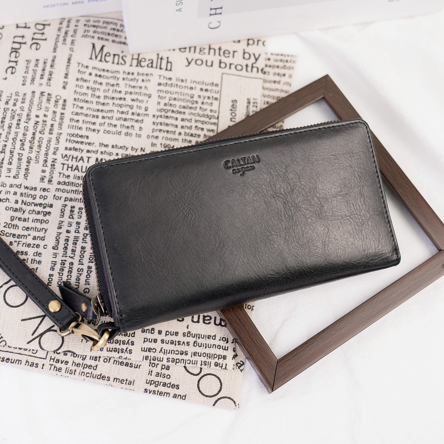 『新品上市』老爺有喜 多卡位手拿包大容量真皮長夾(072467bk)