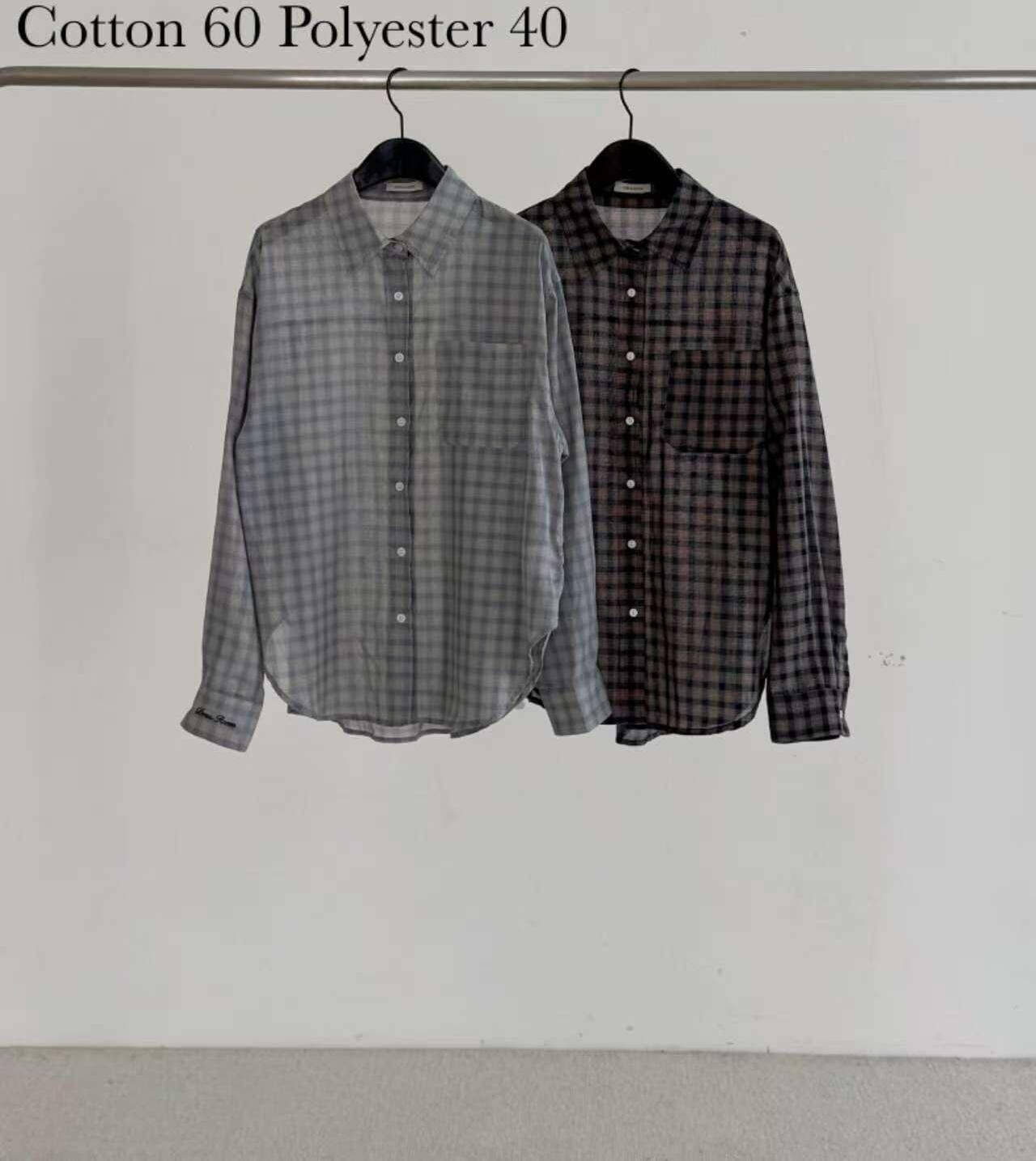 DR6026 格紋微透恤衫