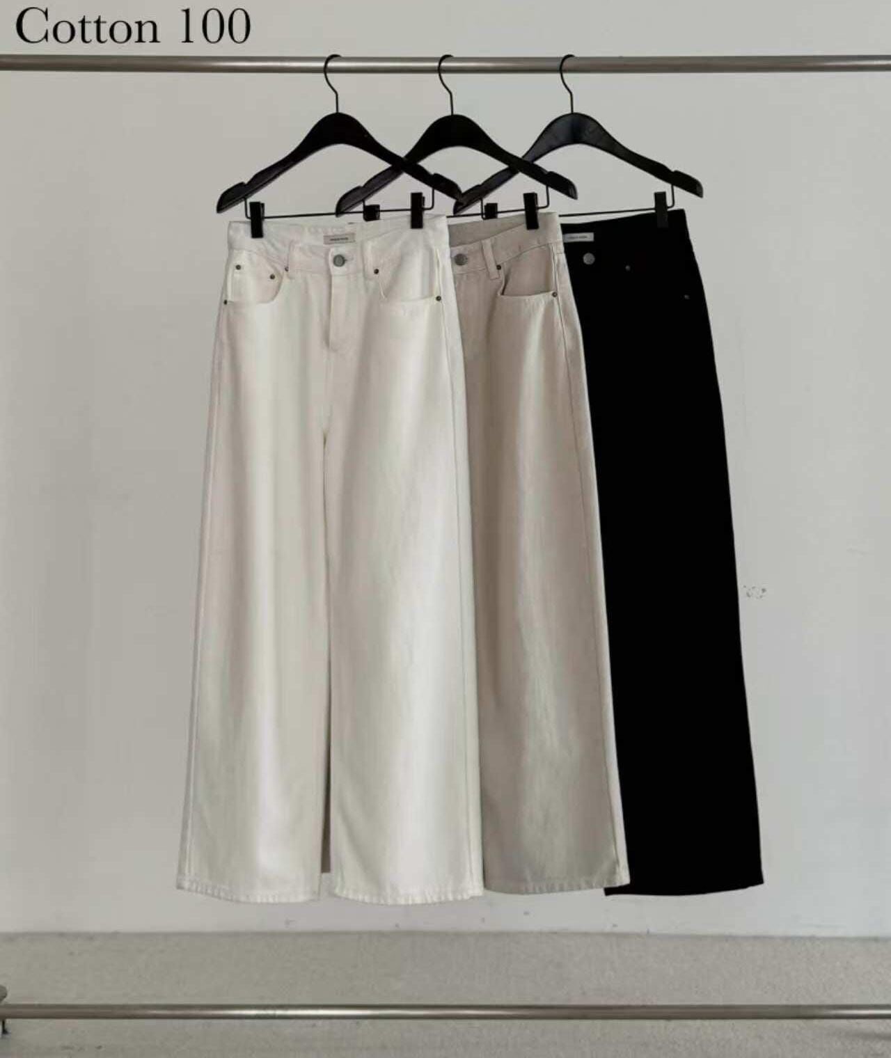 DR6036 顏色牛仔直筒褲 (S/M/L)