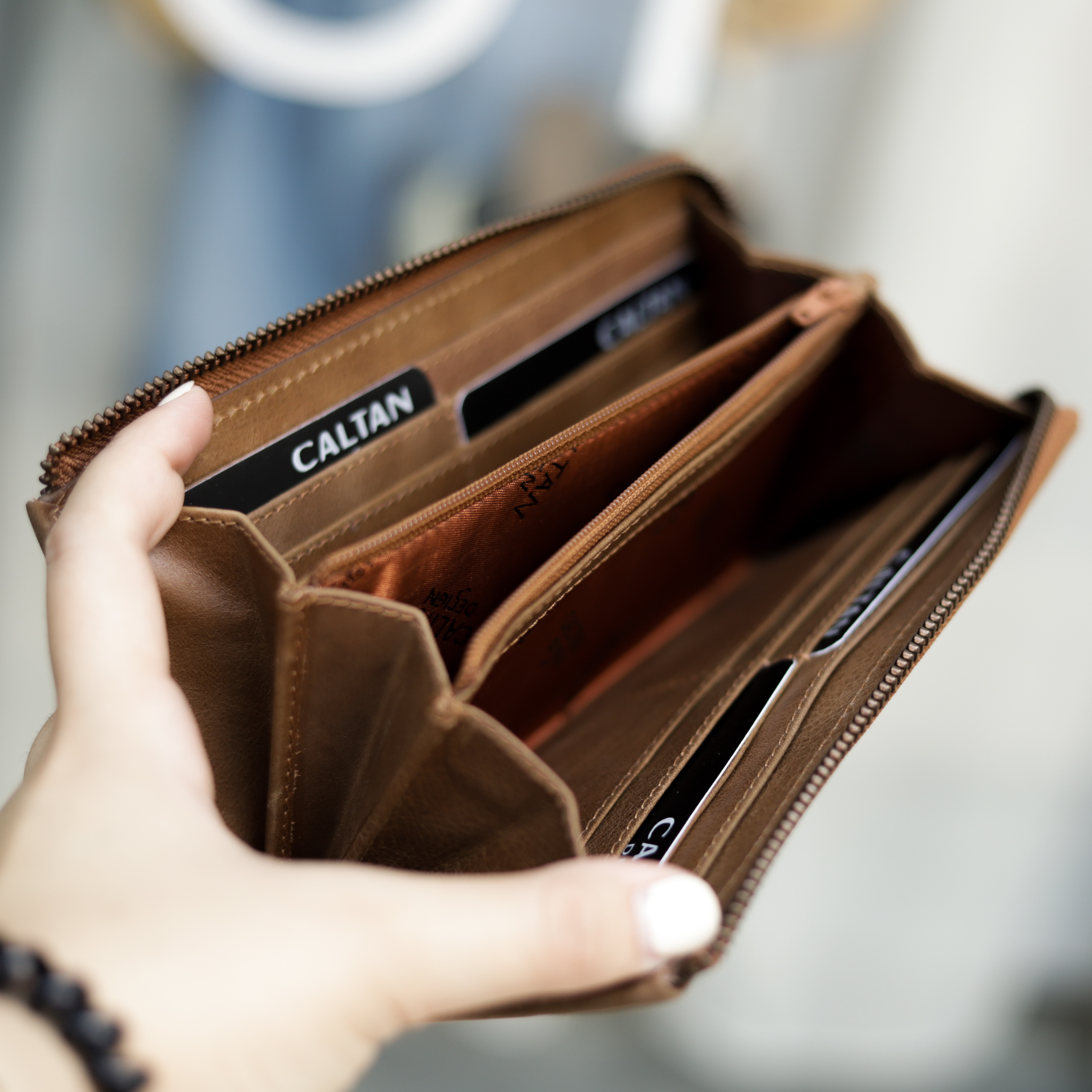 『新品上市』老爺有喜 真皮L型拉鍊多卡層長夾(072695lt)