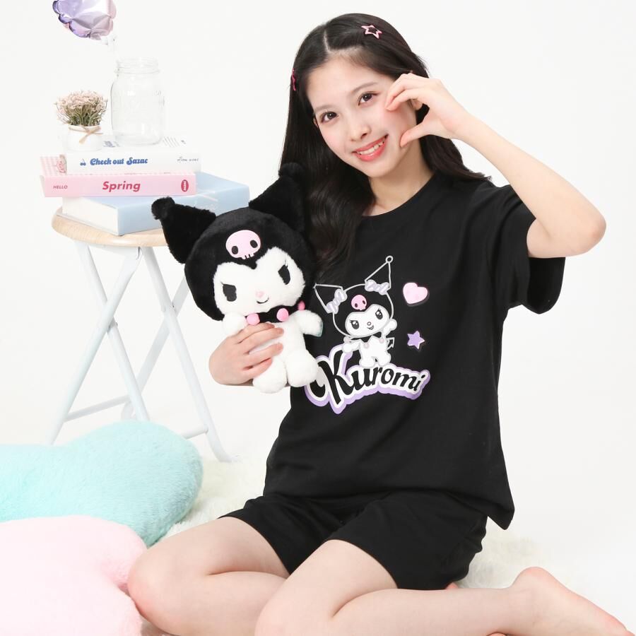 26070-KU Sanrio Kuromi 春夏季短袖上下睡衣套裝 #JP-SZ26-SAN-2035