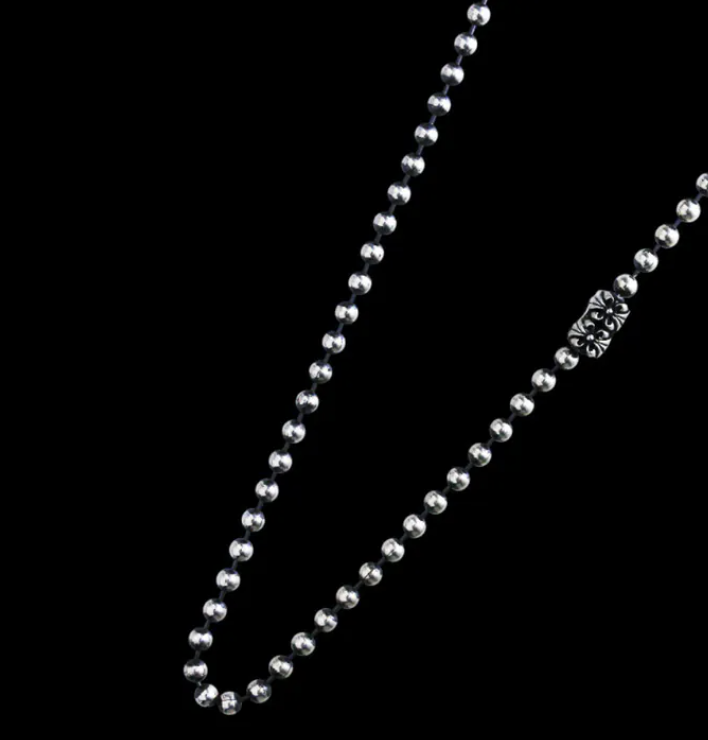 Chrome Ball Chain Necklace