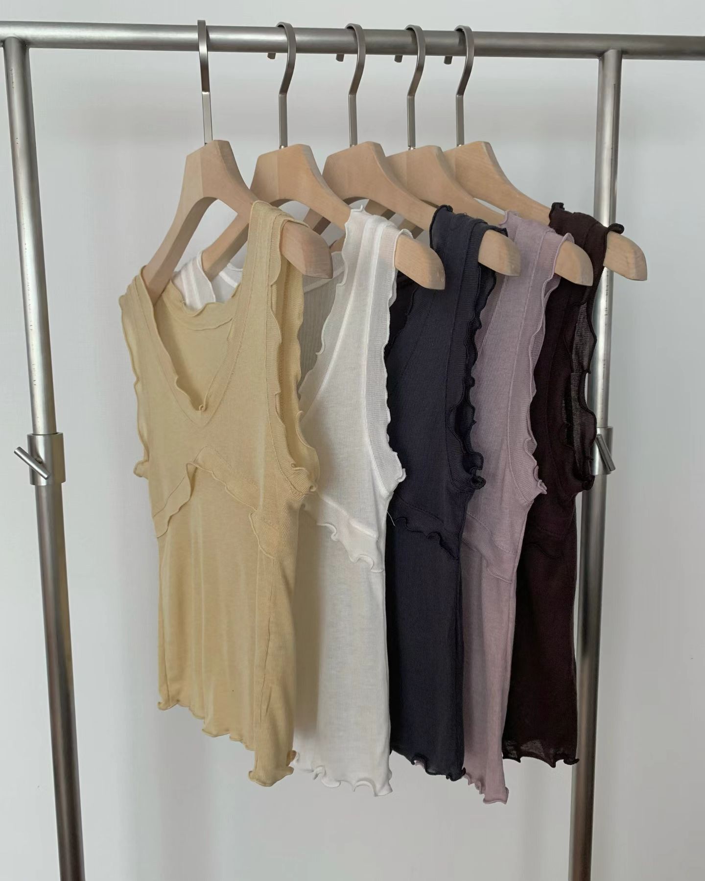 CY6002 荷葉花邊背心 *CY6002 + CY6003 $248/set*