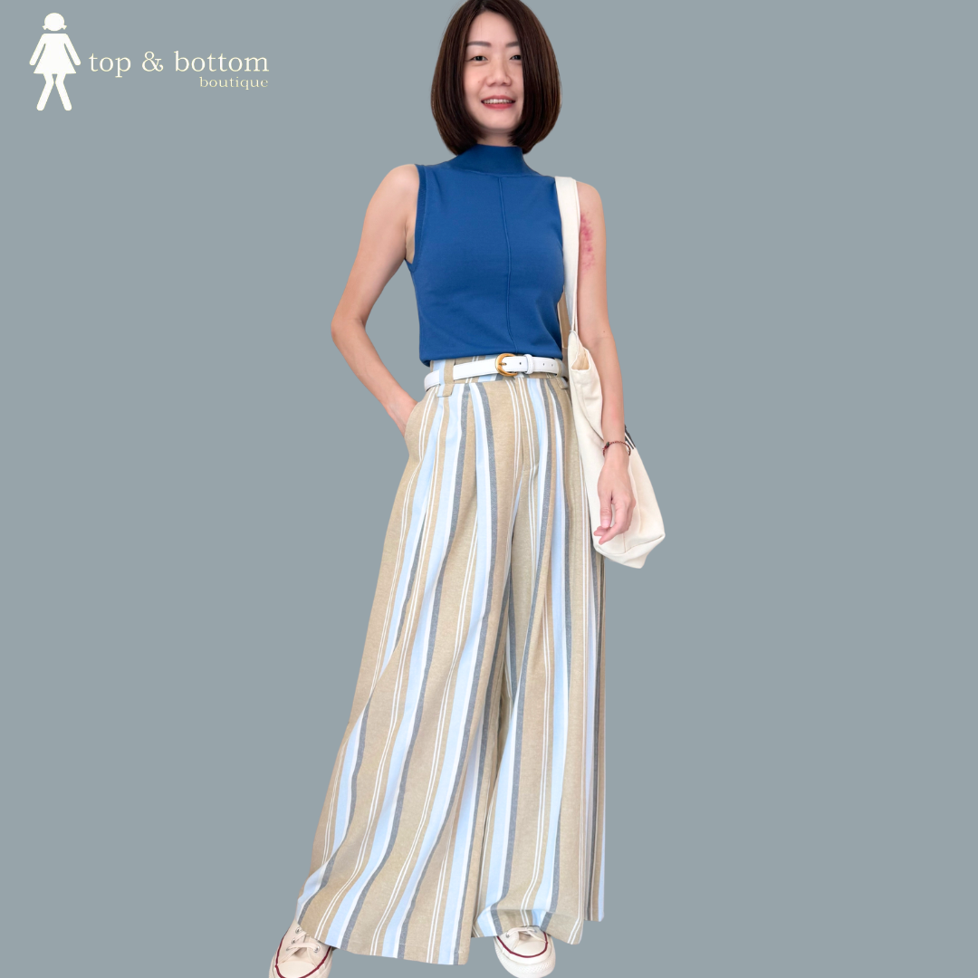 SLEEVELESS HIGH NECK KNIT BLOUSE