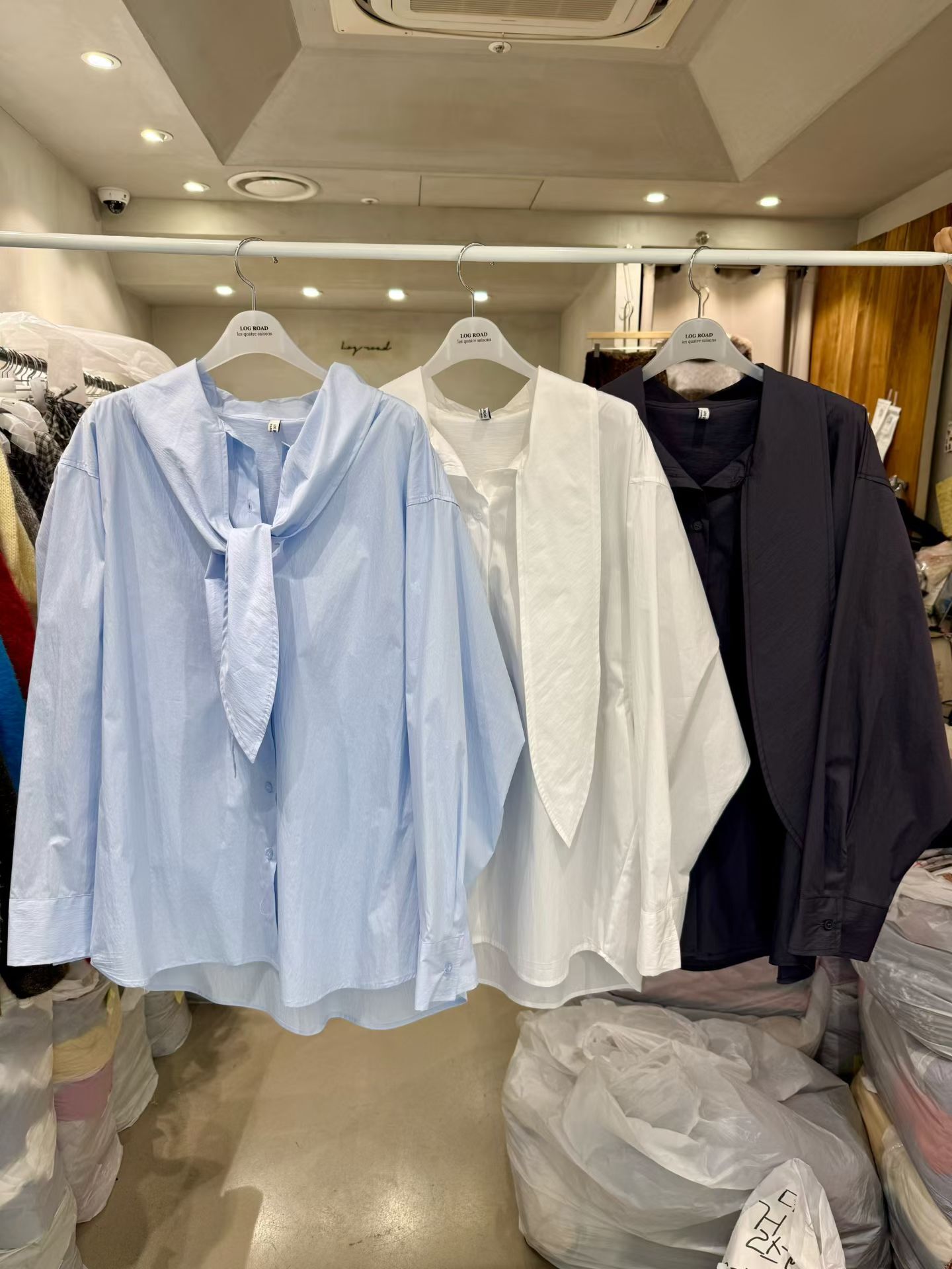 LR6027 綁帶領結襯衫