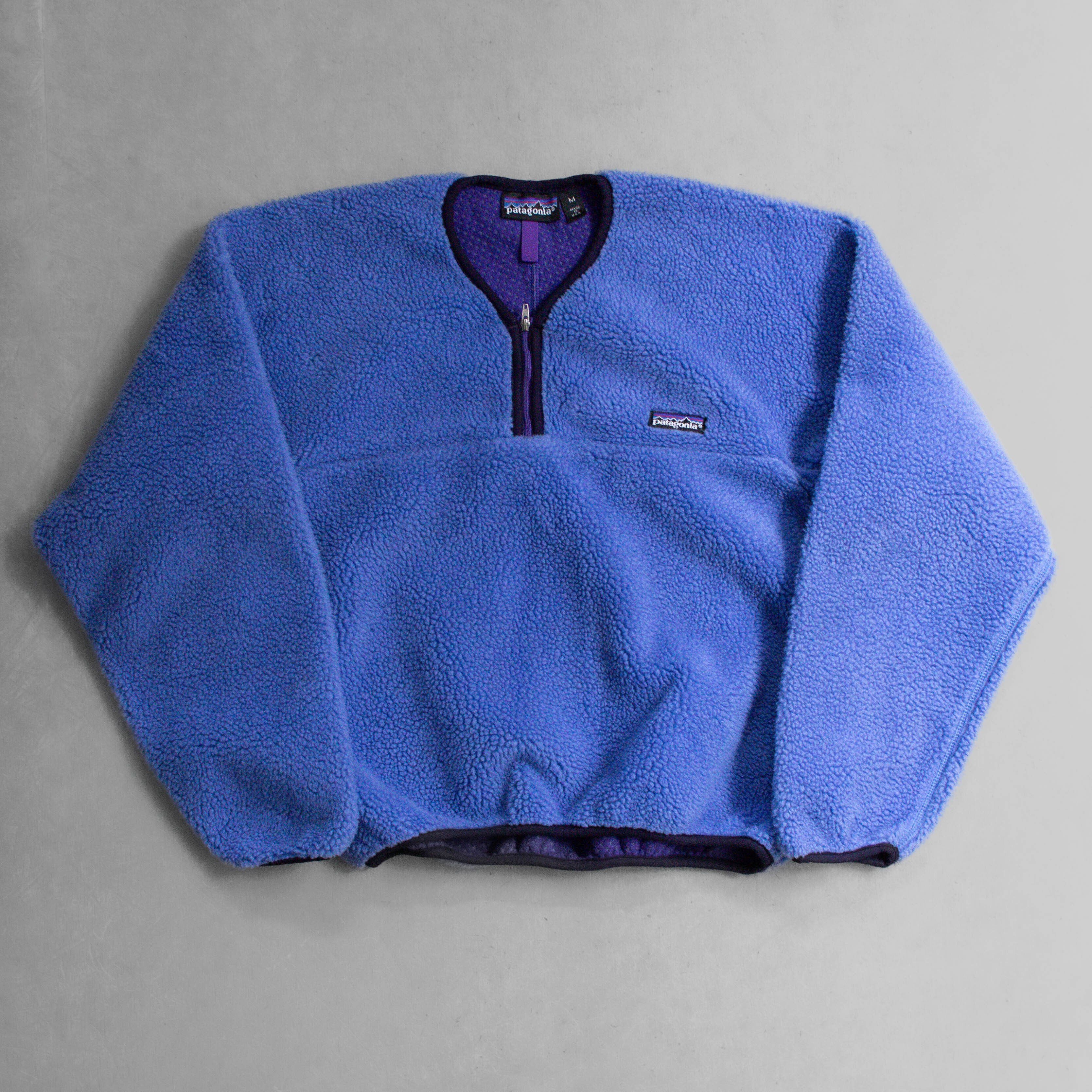 PATAGONIA KAYAK FLEECE PULLOVER 美國製 粉藍 刷毛 套頭 上衣