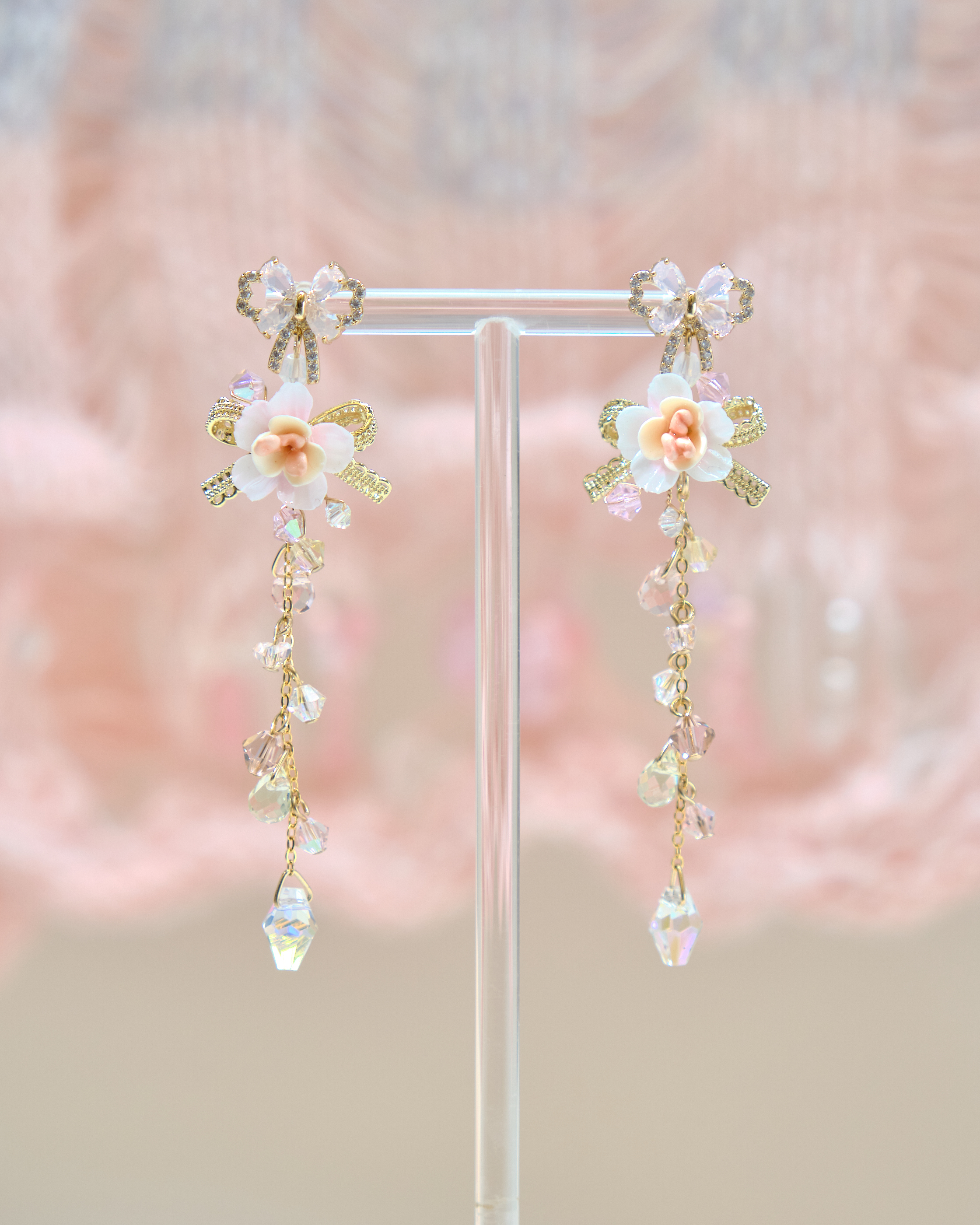 13423 Ribbon Enchantment Dangle S925 Earrings