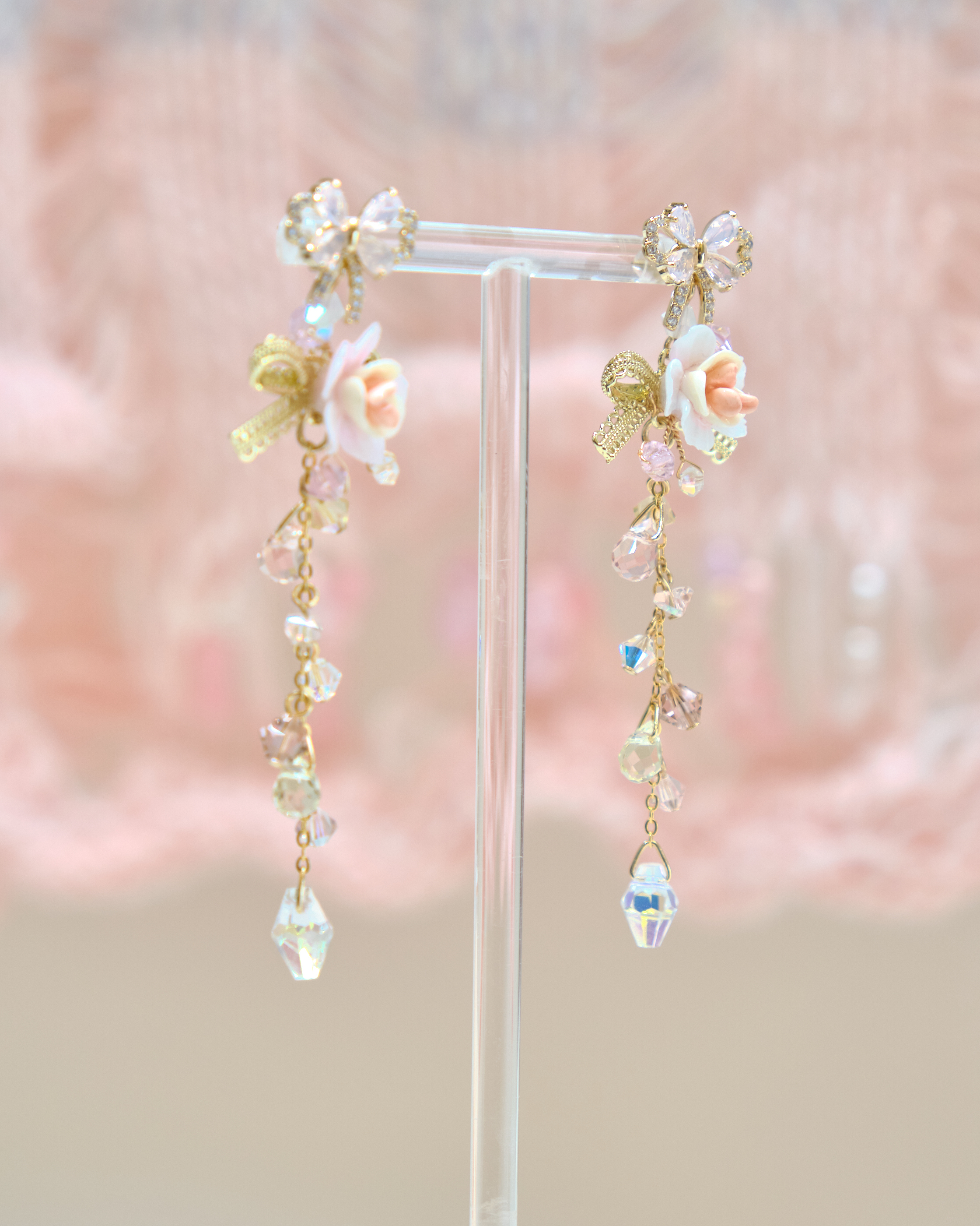 13423 Ribbon Enchantment Dangle S925 Earrings
