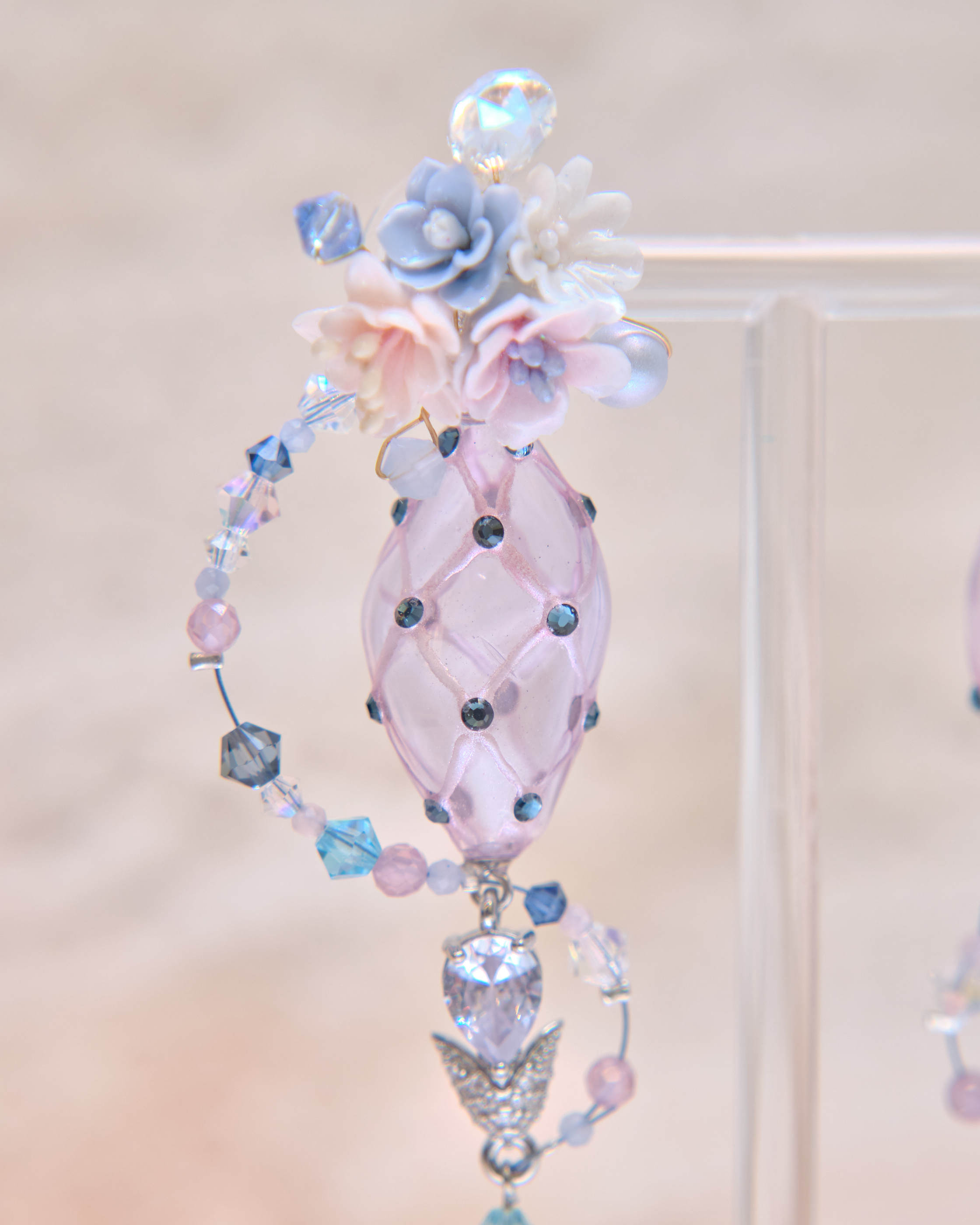 13416 Stardust POM POM Floral Cascade S925 Earrings