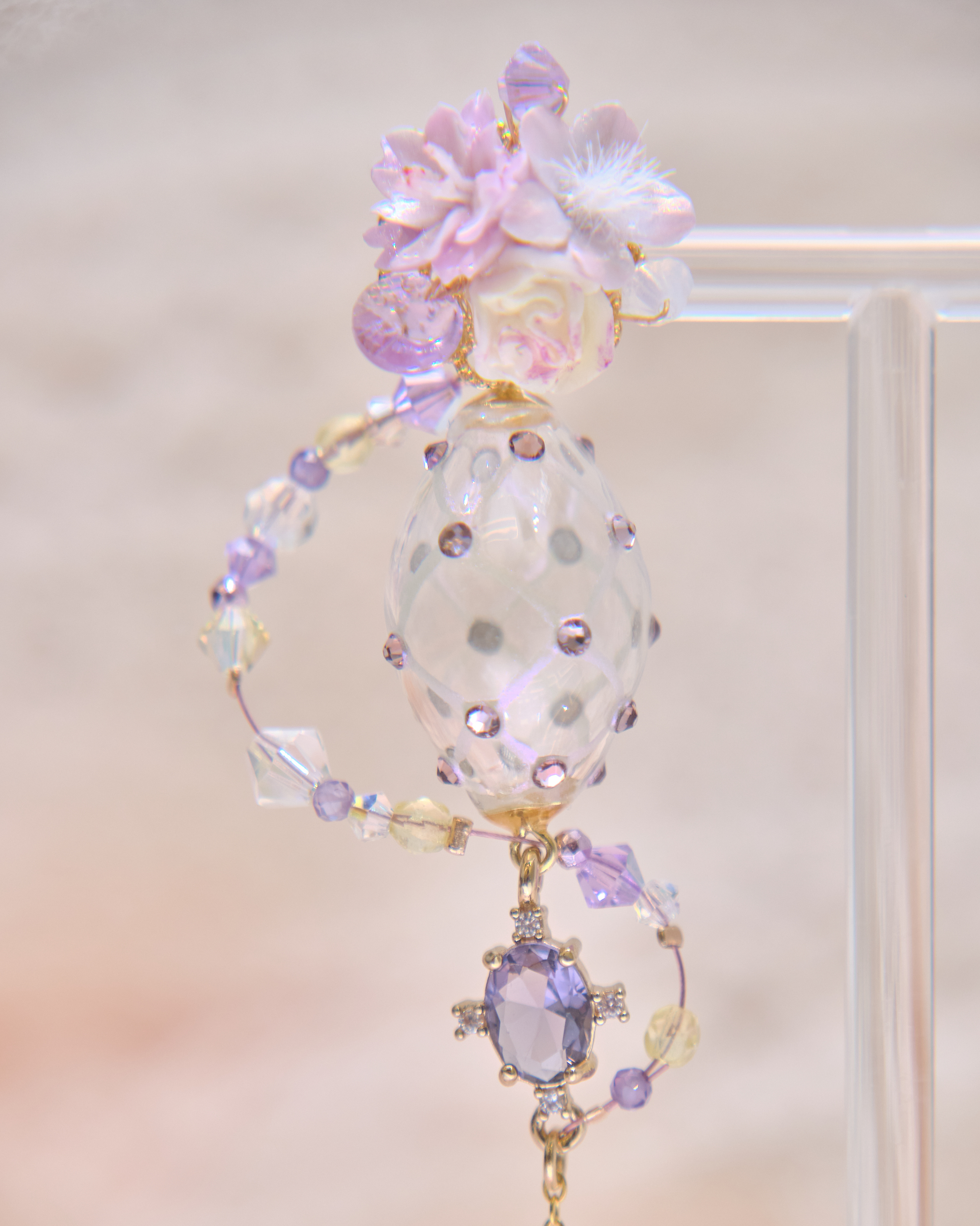 13415 Stardust POM POM Floral Cascade S925 Earrings