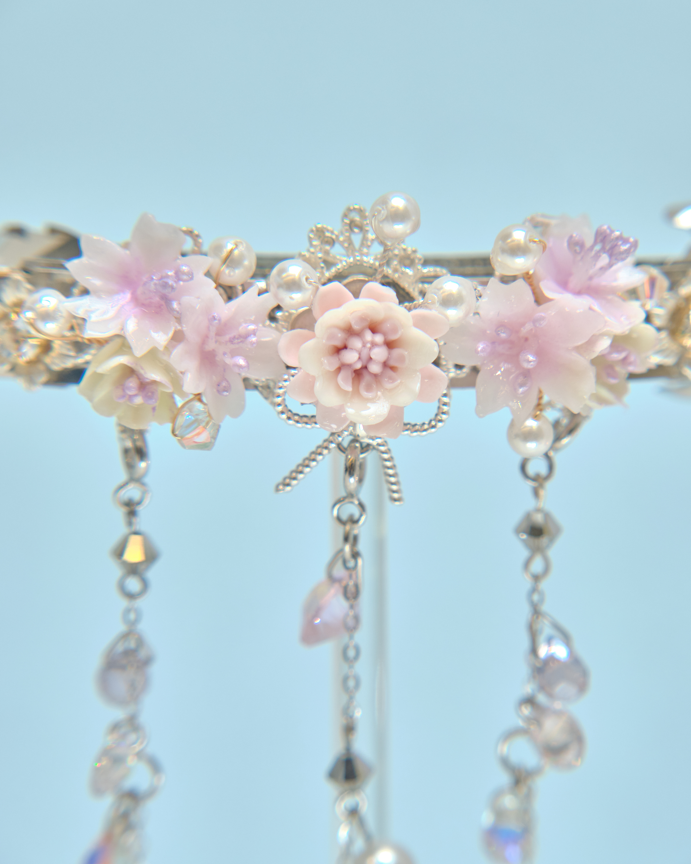 13406 2-Way Butterfly Blossom Tassel Hair Clip