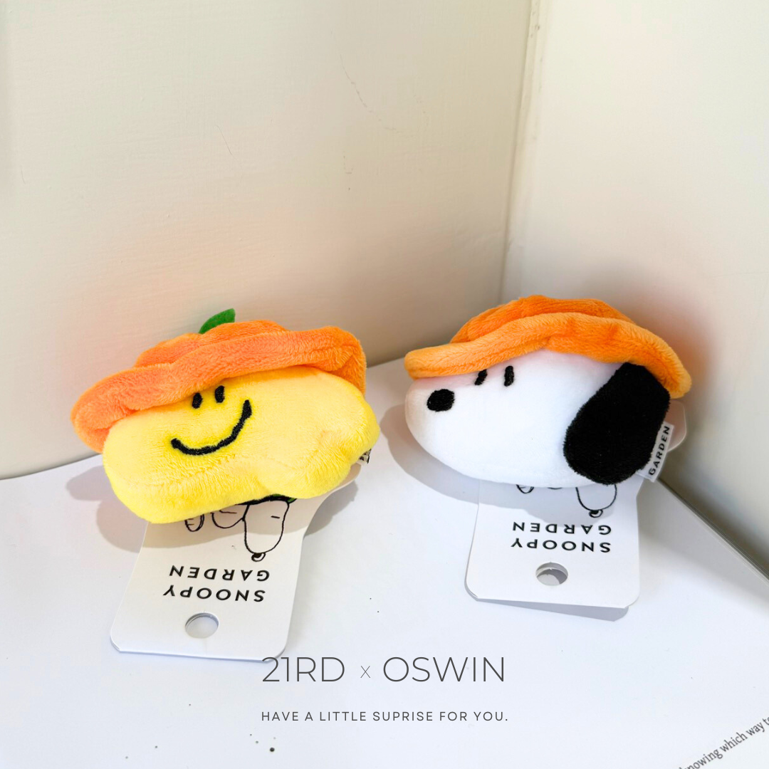 韓國 濟州島限定 !! PEANUTS 史努比 橘子造型 玩偶吊飾