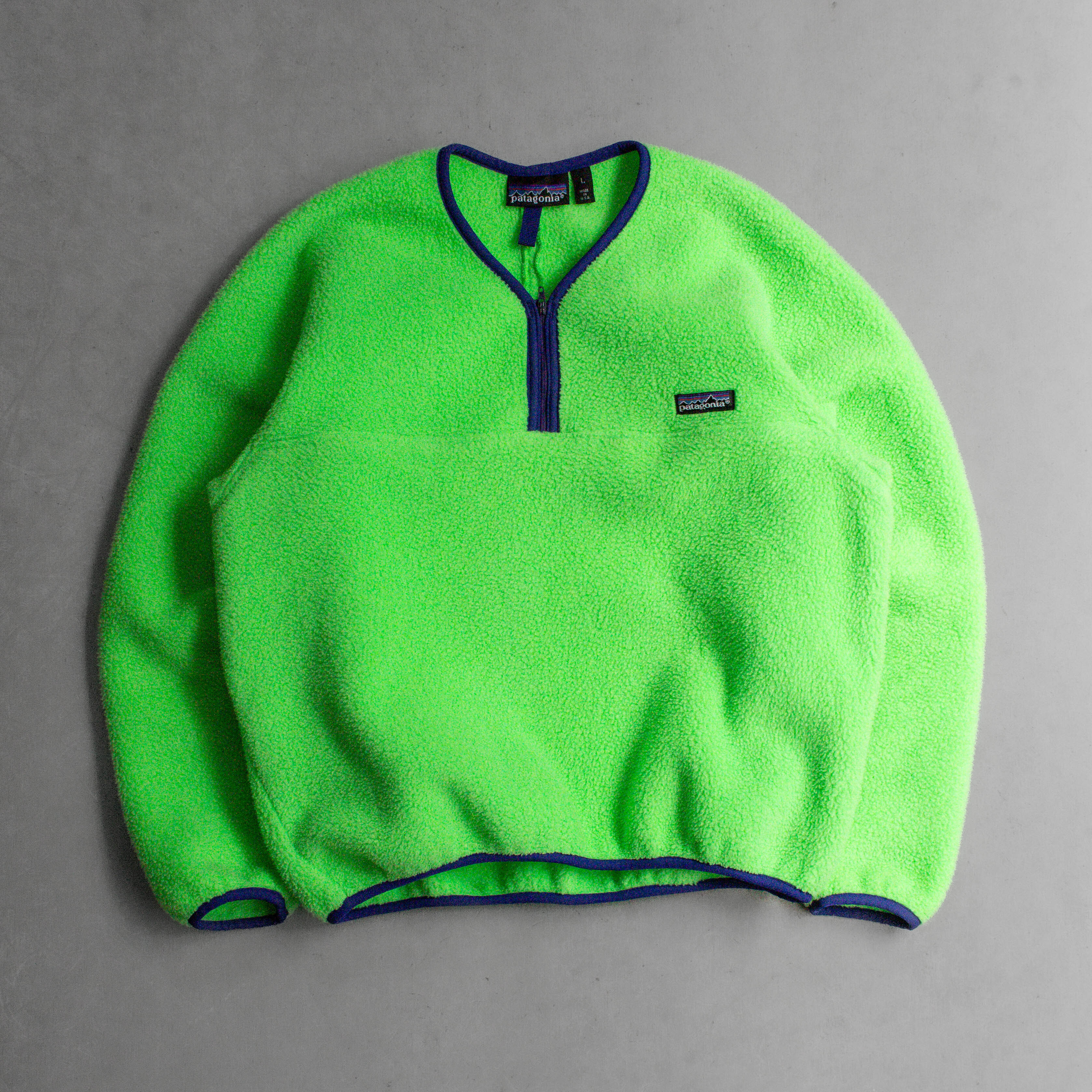PATAGONIA KAYAK FLEECE PULLOVER 美國製 螢光綠 刷毛 套頭 上衣